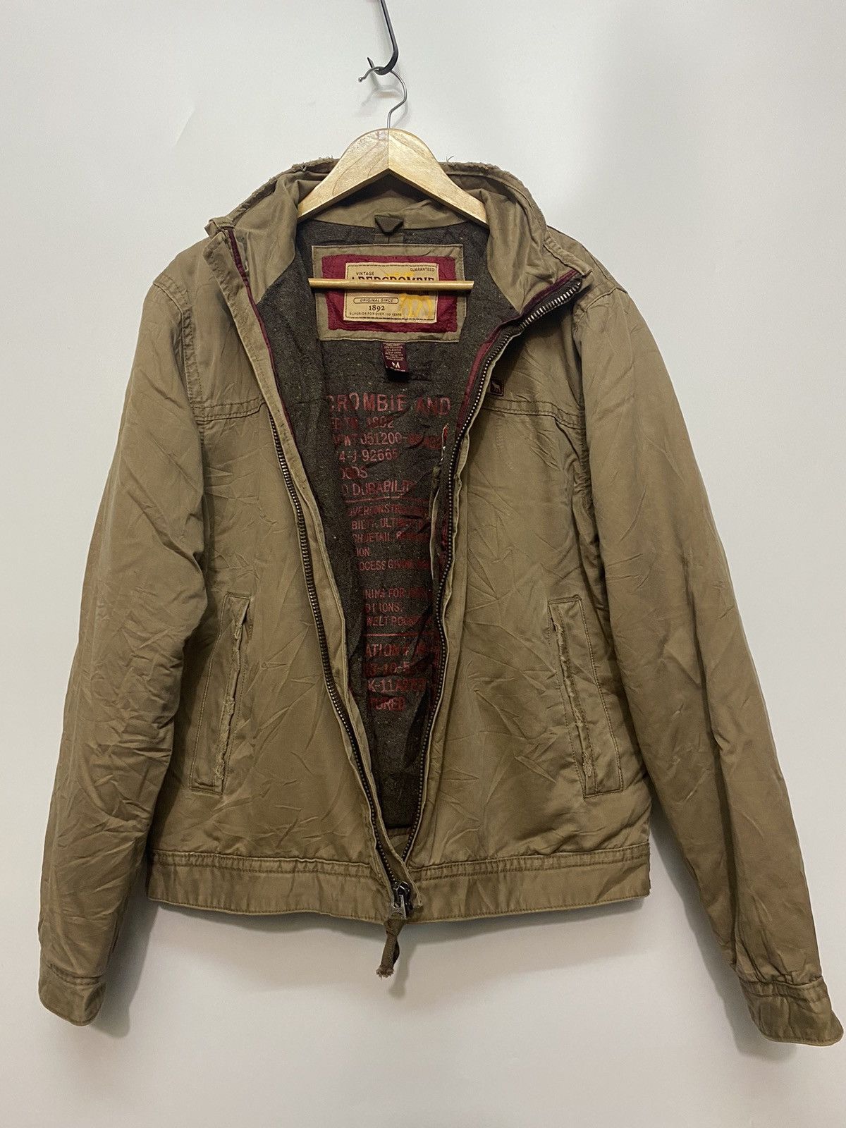Abercrombie & Fitch × Vintage Abercrombie and Fitch Jacket Wool Lined Full Zip Up Trucker Size US M / EU 48-50 / 2 - 3 Thumbnail