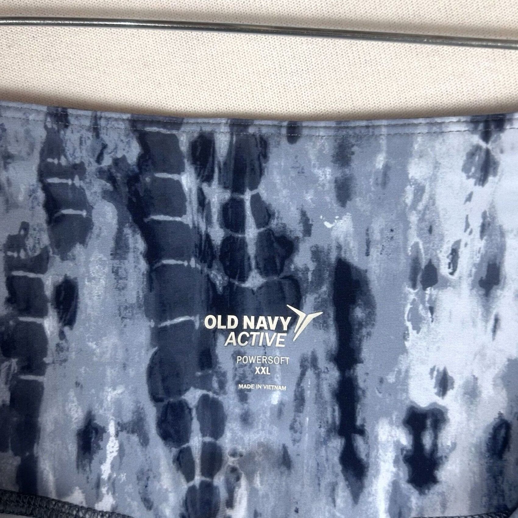 Old Navy Old Navy Leggings Womens 2XL Blue Abstract All Over Print Activewear Jogger Elastic Breathable Pockets Stretch Plus Size Clothing Womens Size 40" / US 18 - 5 Thumbnail