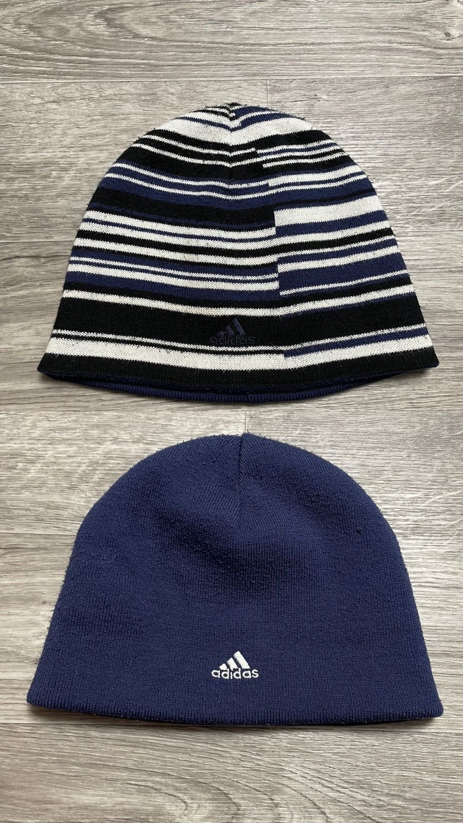 Adidas Vintage Adidas 2 in 1 Reversible 2 Sides Beanie Hat Y2K 90s Size ONE SIZE - 1 Thumbnail
