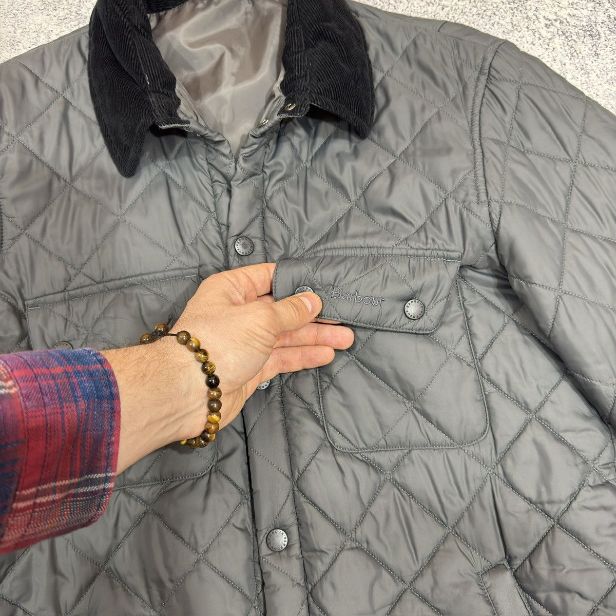 Barbour × Designer Barbour Akenside Mens Quilted Jacket M size Size US M / EU 48-50 / 2 - 8 Thumbnail