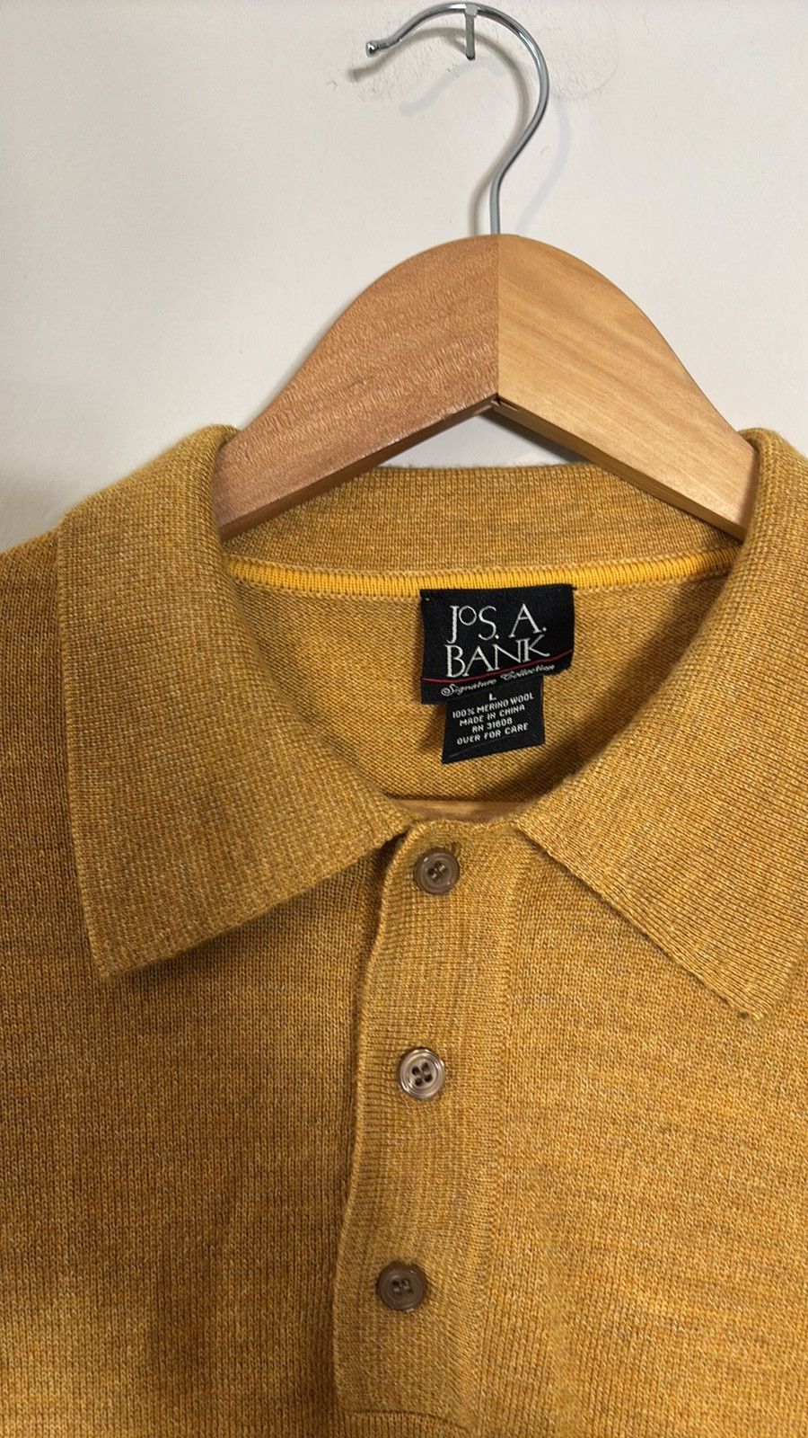 Jos. A. Bank Jos A Bank Signature Merino Wool Sweater Polo Size US L / EU 52-54 / 3 - 2 Thumbnail