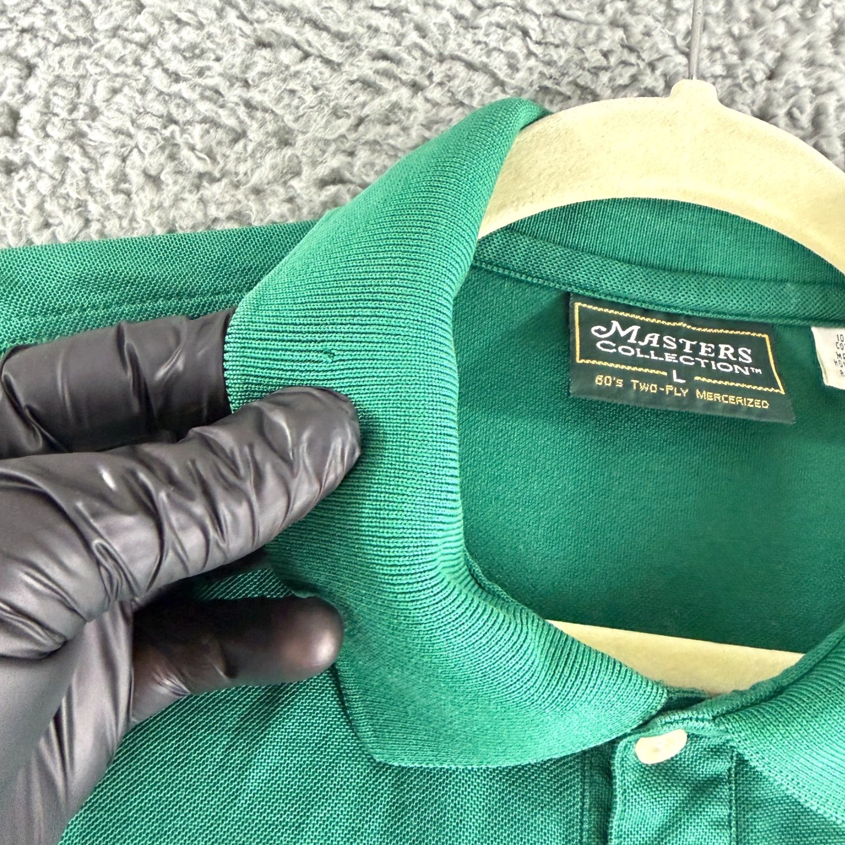 Vintage VINTAGE Masters Collection Golf Polo Shirt Mens Large Green Embroidered SS Knit Size US L / EU 52-54 / 3 - 4 Thumbnail