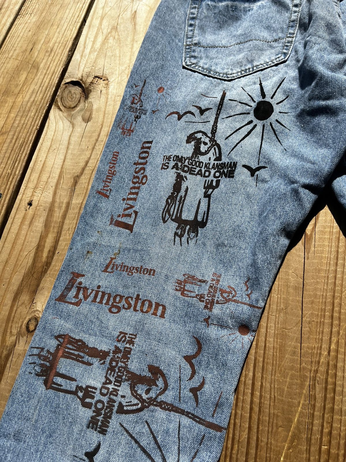 Other Custom Crazy Sample Print Jeans Size US 34 / EU 50 - 10 Thumbnail