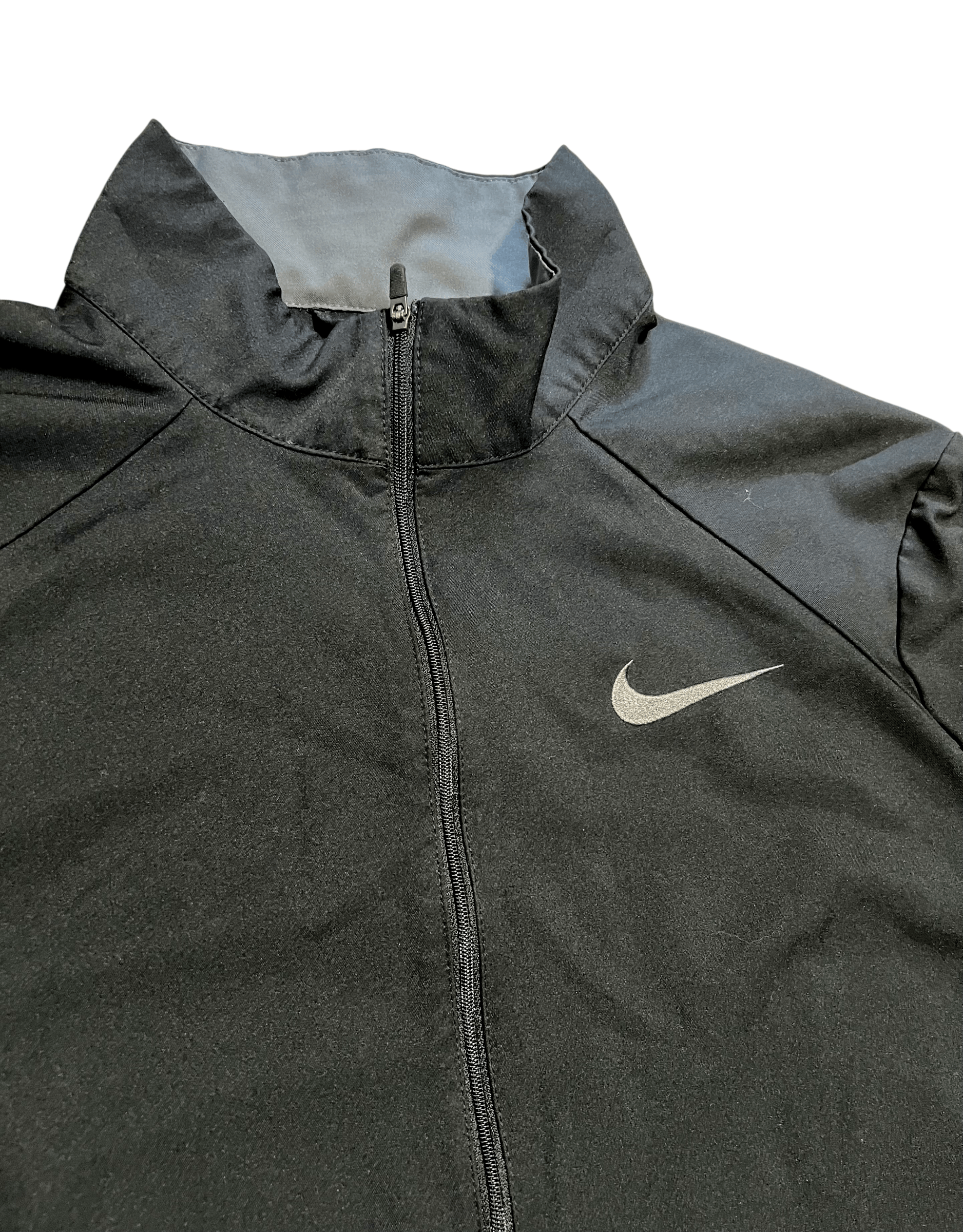 Nike Nike Dri-Fit Black Swoosh Full Zip Windbreaker Jacket Size US L / EU 52-54 / 3 - 2 Thumbnail