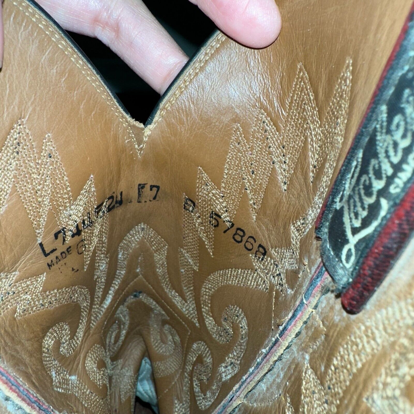 Lucchese LUCCHESE Kip Lizard Boots Leather Pull On Western Cowboy Size US 7 / EU 40 - 8 Thumbnail