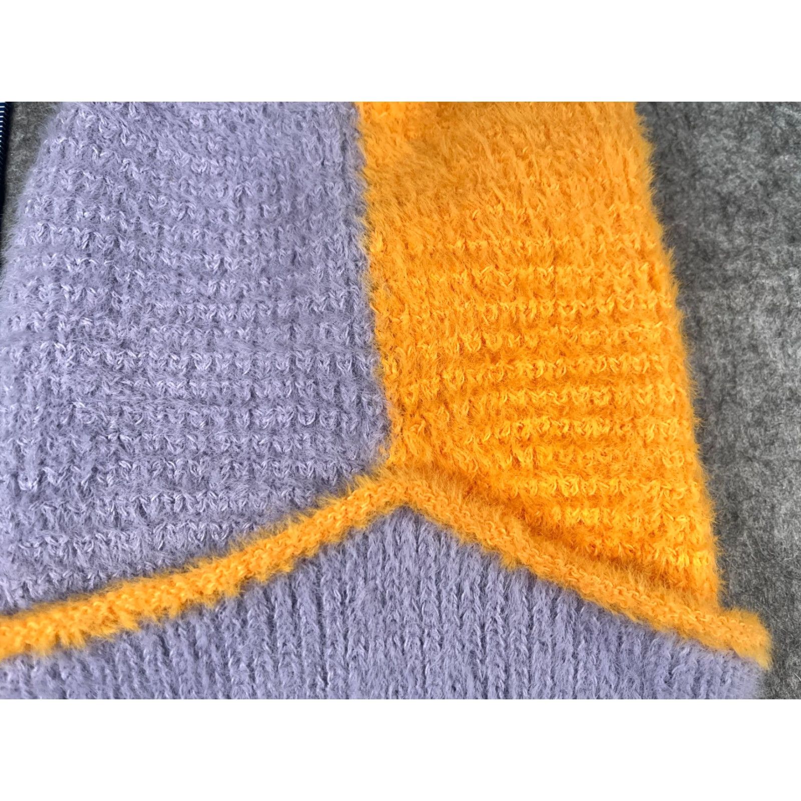 Vintage Wild Fable Beanie Women One Size Yellow Purple Knit Polyester Nylon Blend NEW Size ONE SIZE - 2 Thumbnail