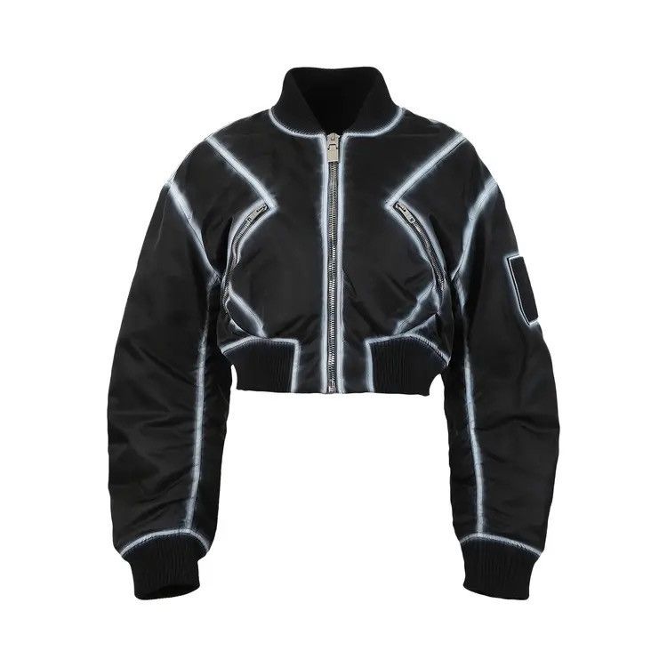 Chito × Givenchy Givenchy x Chito Spray Paint Cropped Bomber Jacket Size XXS / US 00 / IT 34 - 1 Thumbnail