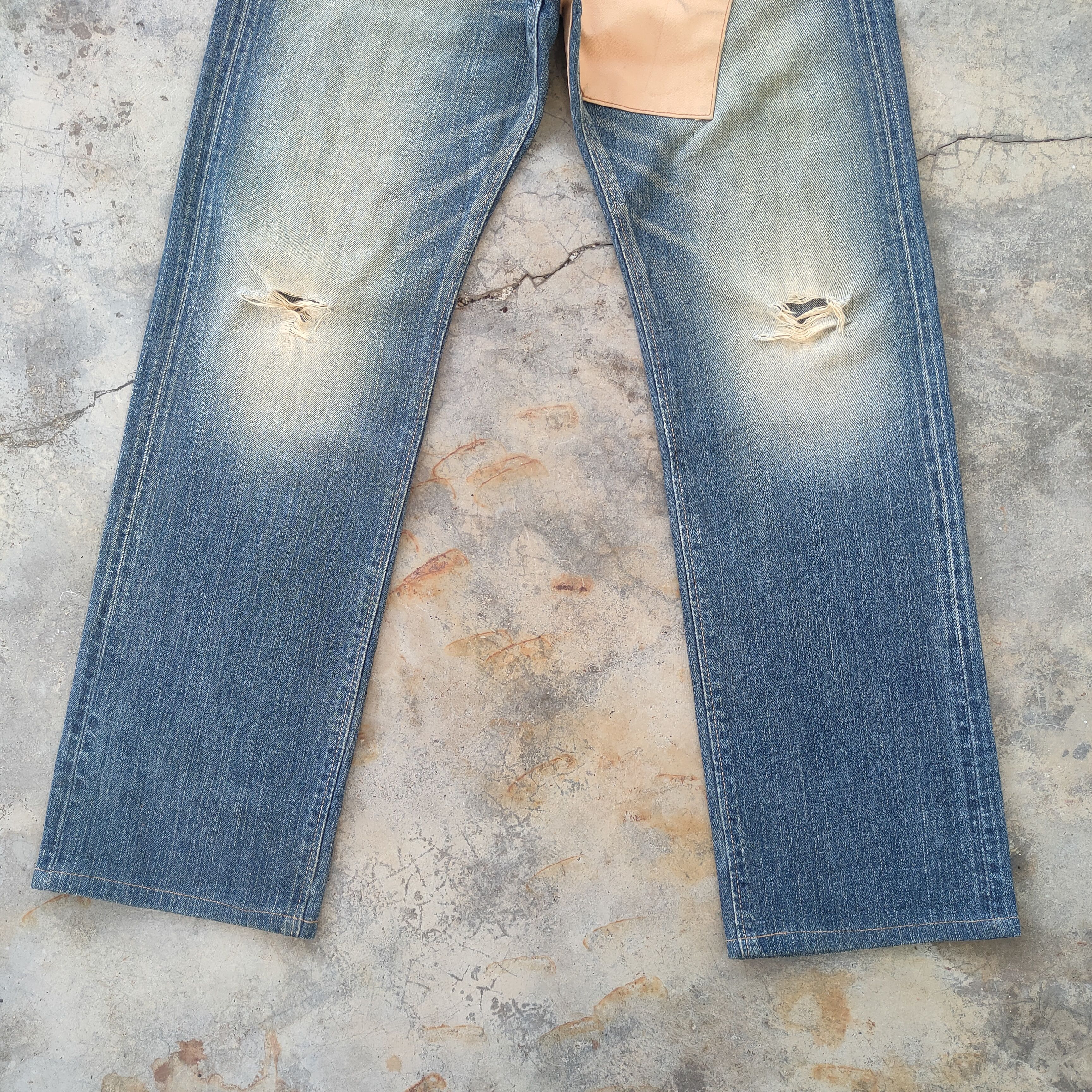Edwin VINTAGE EDWIN SELVEDGE ORG TAG FADED DISTRESSED JEANS DENIM Size US 30 / EU 46 - 5 Thumbnail
