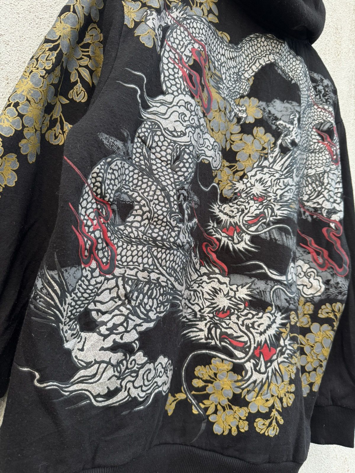 If Six Was Nine 2000s Archive Dragon All Over Print Sukajan Fur Hoodie Size US L / EU 52-54 / 3 - 3 Thumbnail