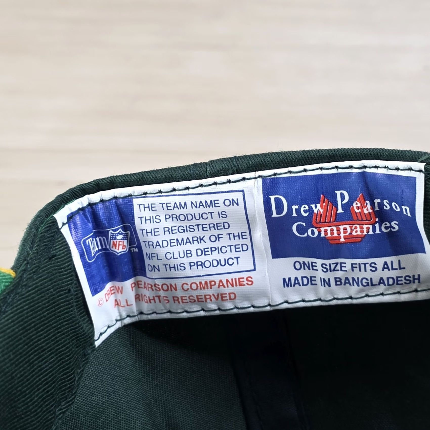 Drew VINTAGE Drew Pearson Green Bay Packers Snapback Hat Script Spell Out Logo One Size Green Mens Casual Football NFL 90s Classic Adjustable Hat Size ONE SIZE - 6 Thumbnail