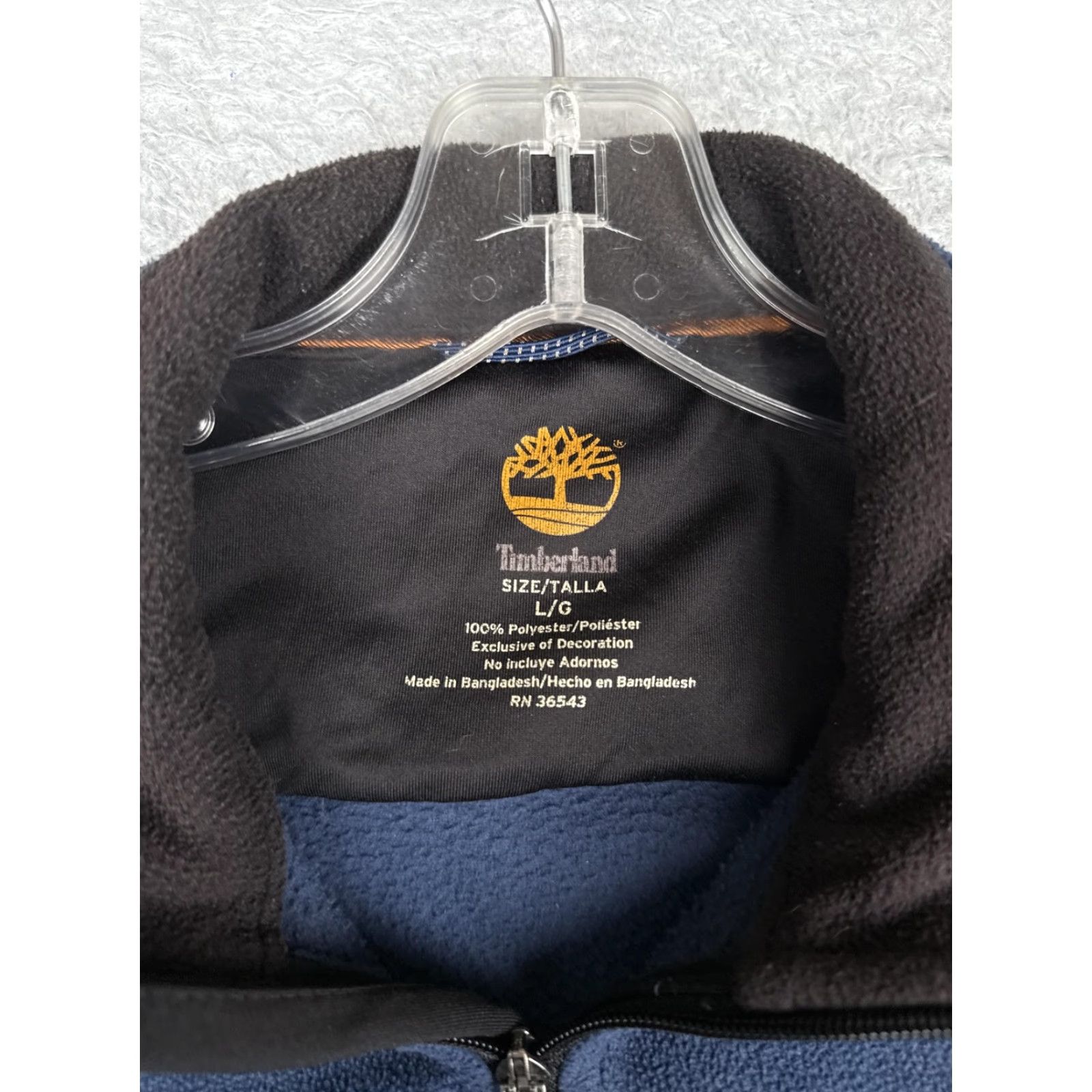 Timberland VINTAGE? No. Timberland Sweater Mens Large Blue Quarter Zip Fleece Pullover Outdoor Hike READ Size US L / EU 52-54 / 3 - 7 Thumbnail