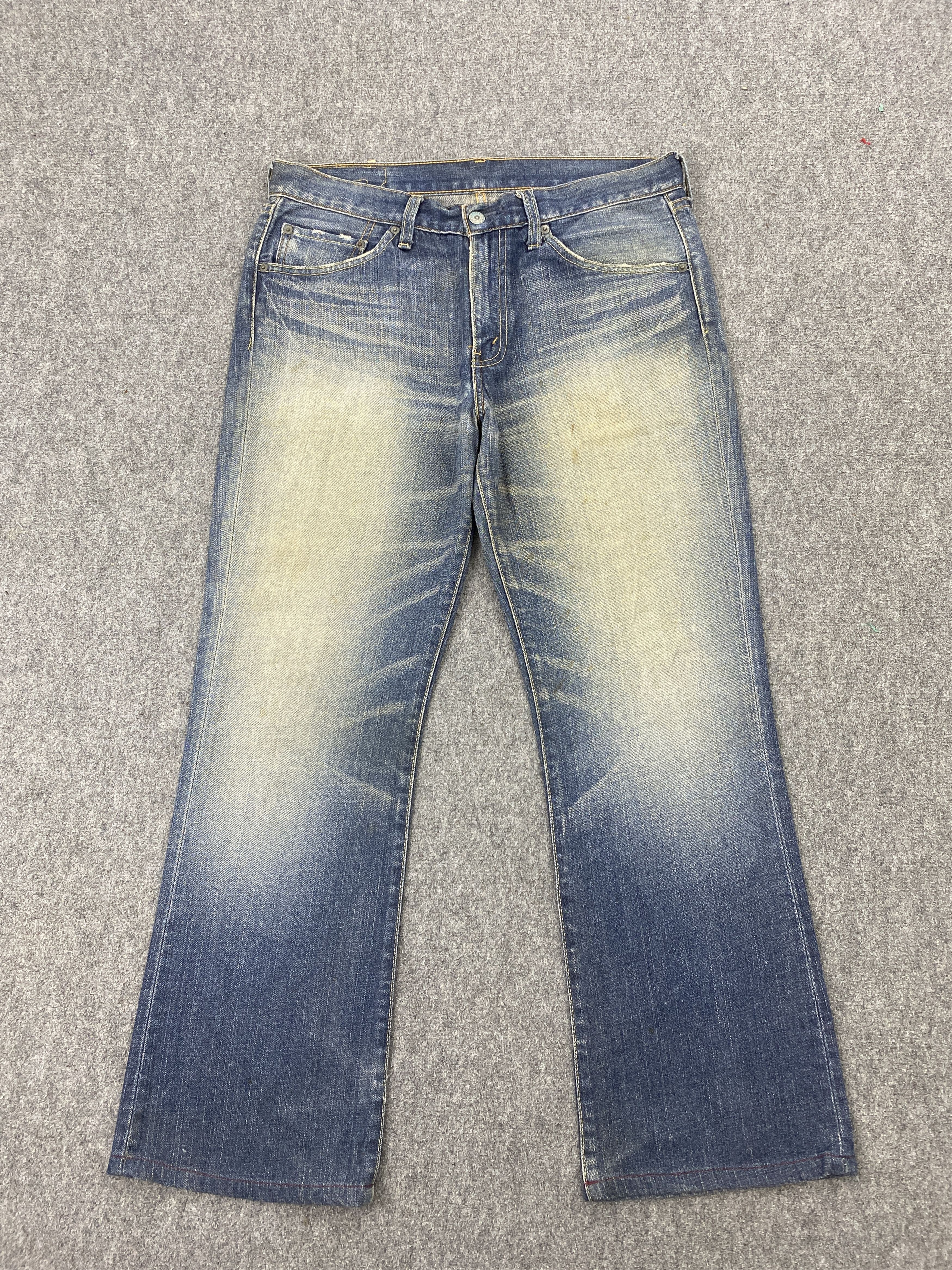 image of Levis x Vintage Levi's 517 Flared Bootcut Denim Jeans in Blue Denim, Men's (Size 33)