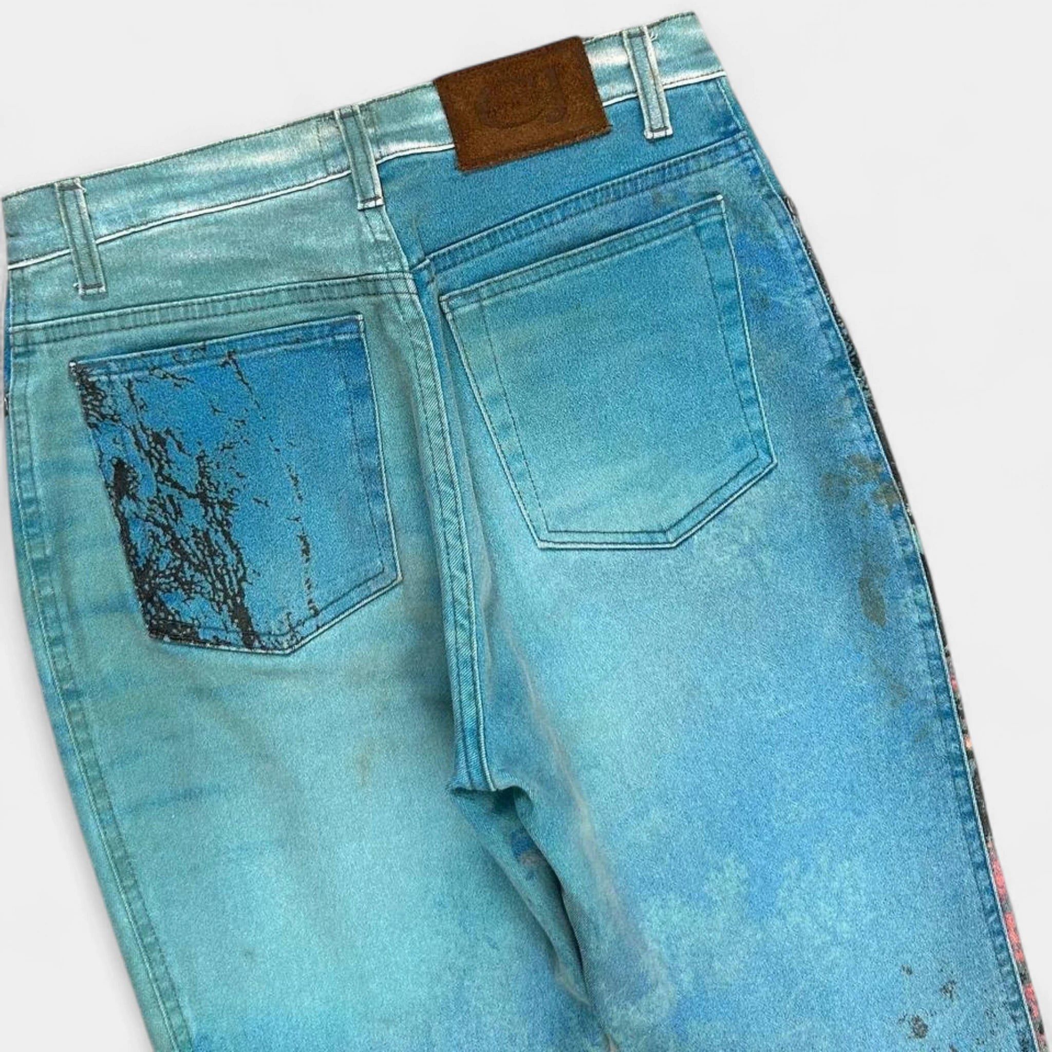 Roberto Cavalli Cavalli 1998 Coral Reef Turquoise Jeans Size 26" / US 2 / IT 38 - 6 Thumbnail