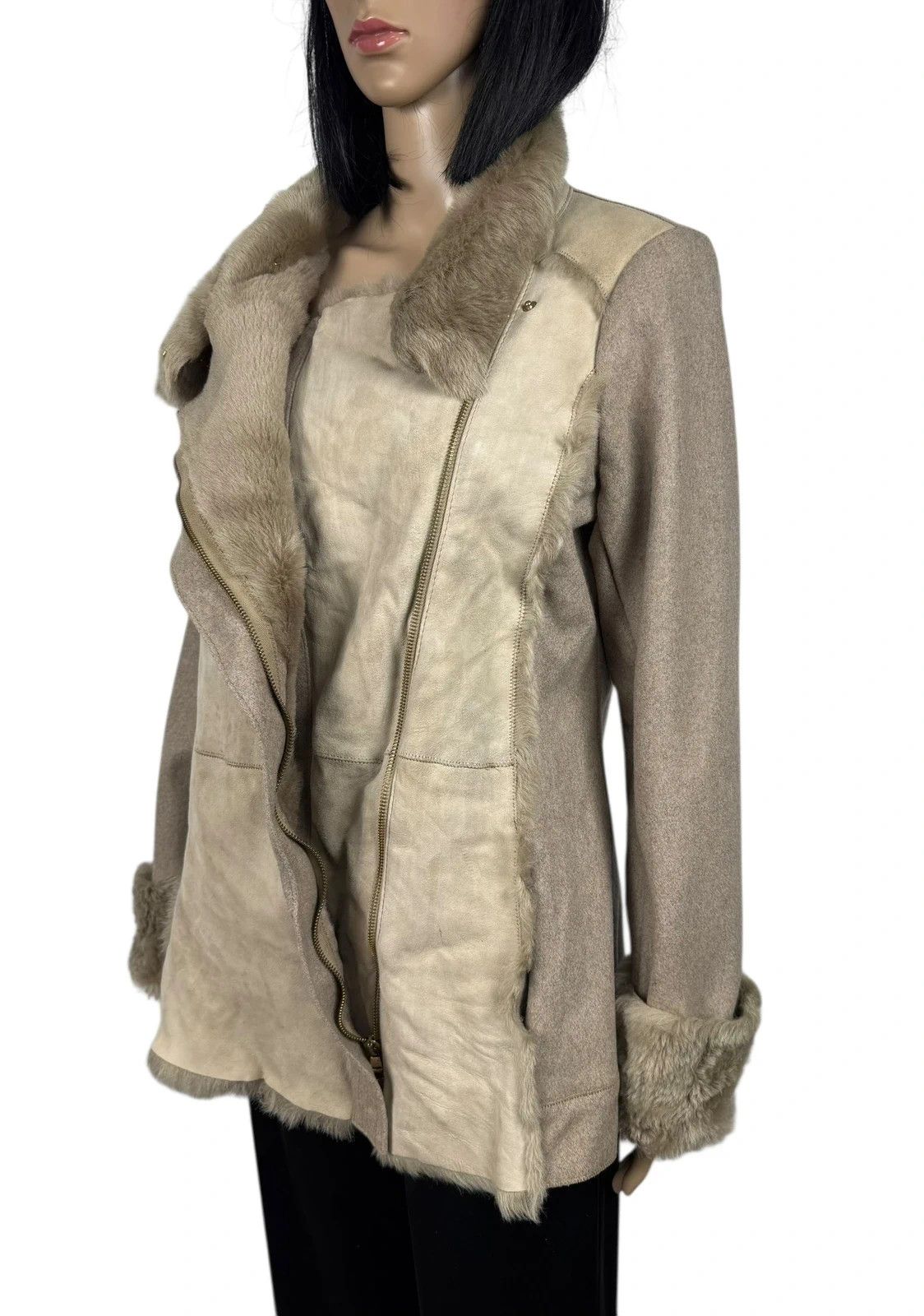 Trussardi Trussardi Genuine Leather Wool Jacket Shearling size 46 Size L / US 10 / IT 46 - 11 Thumbnail