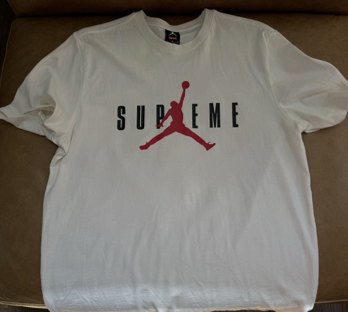 Supreme Air Jordan Tシャツ ホワイト Supreme X Jordan White Logo Printed Cotton T-Shirt L | eBay
