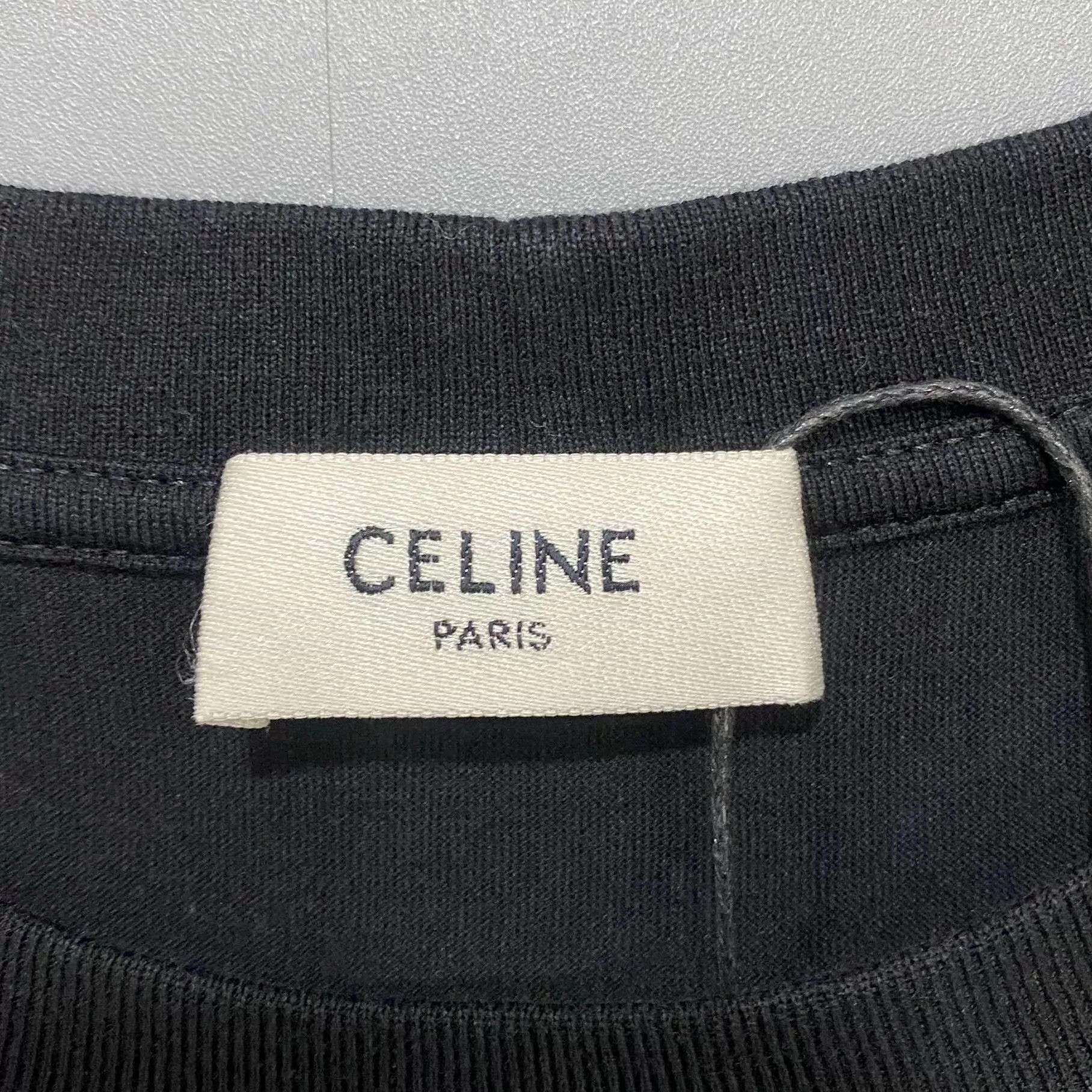 Celine Celine Black Logo Short-Sleeve T-Shirt M Size US M / EU 48-50 / 2 - 6 Thumbnail