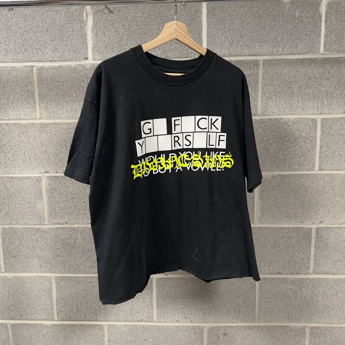 Go Fuck Yourself Divine Sins Shirt Cropped ERD Grunge Chrome