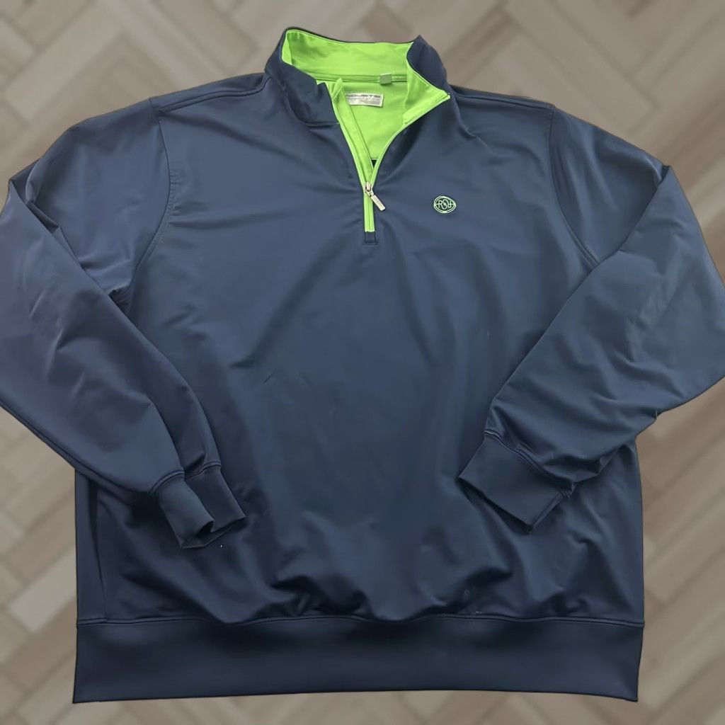 Vintage VINTAGE Carnoustie Rollingstone Ranch 1/4 Zip Pullover Jacket Men XL Blue Green Size US XL / EU 56 / 4 - 1 Thumbnail