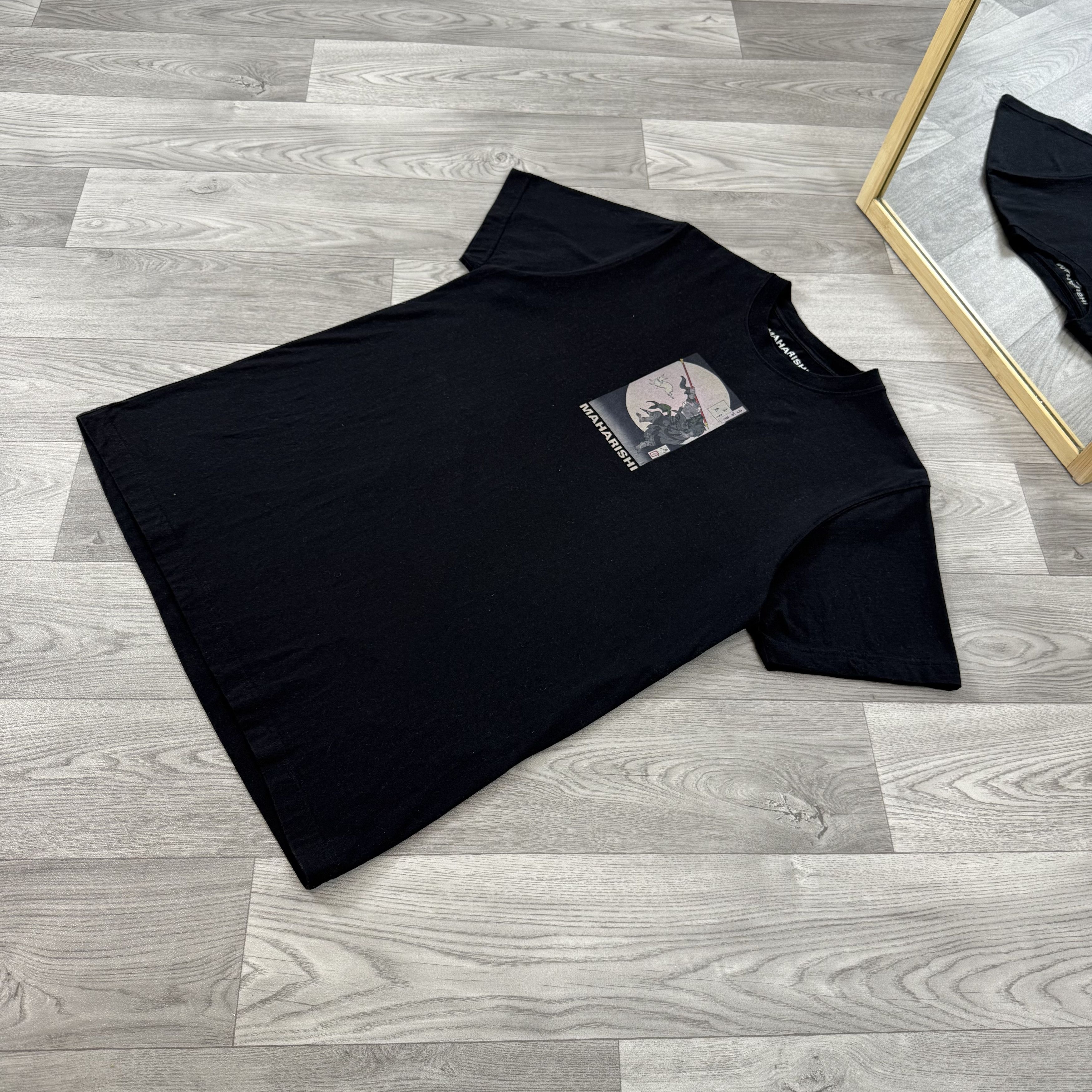 Maharishi Japanese Samurai Graphic Black Tee Shirt