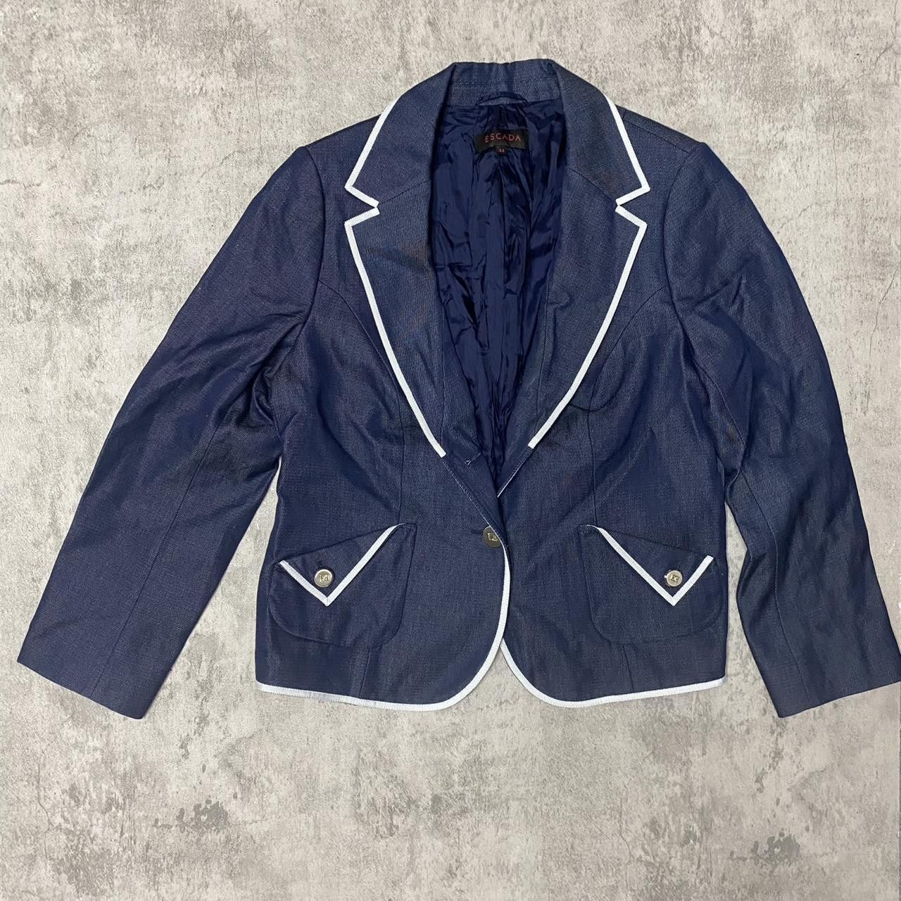 Other Navy blue blazer with white trim, fully lined Size L / US 10 / IT 46 - 1 Thumbnail