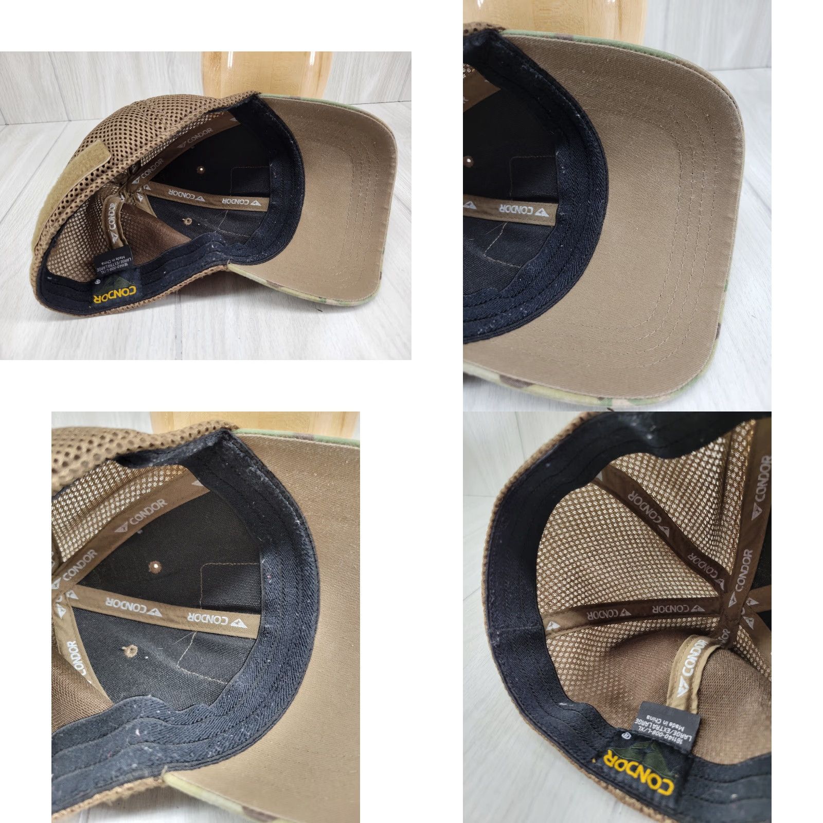 Bally Condor Tactical Camo Patch Adjustable Ball Cap Hat Men Adjustable Multicolor Cotton Twill Baseball Cap Size ONE SIZE - 8 Thumbnail