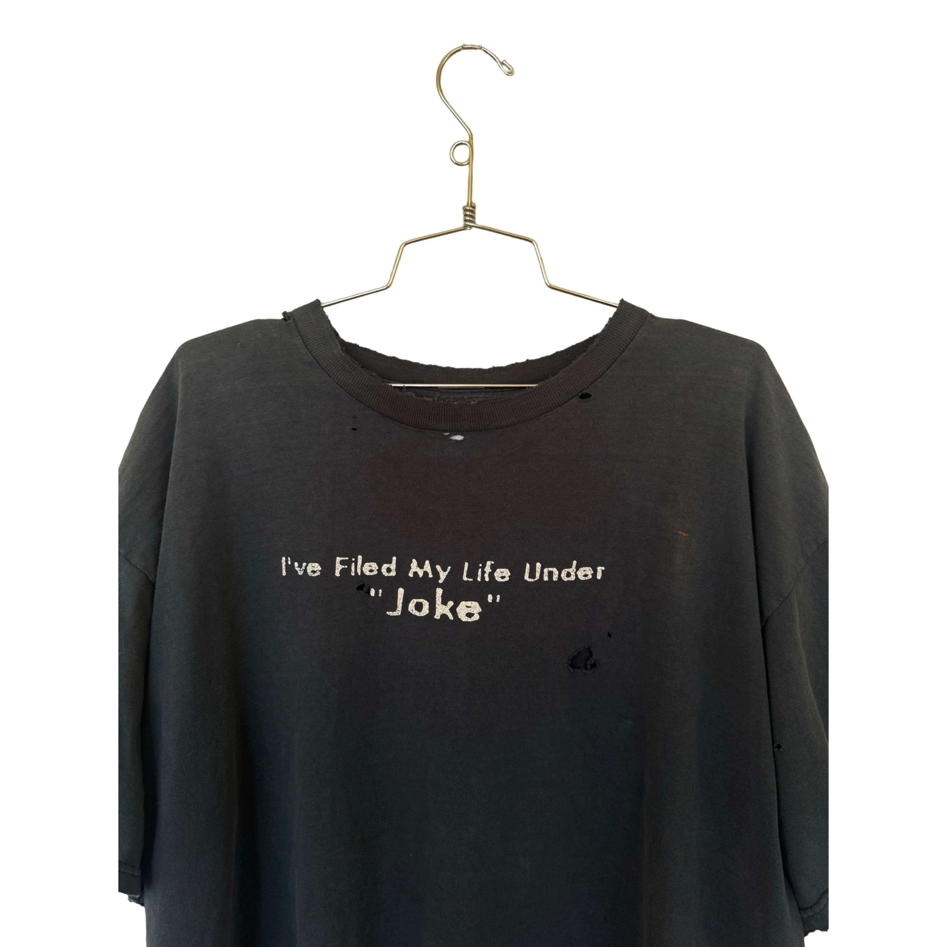 Vintage My Lifes A Joke Thrashed Tee Size US XL / EU 56 / 4 - 4 Thumbnail