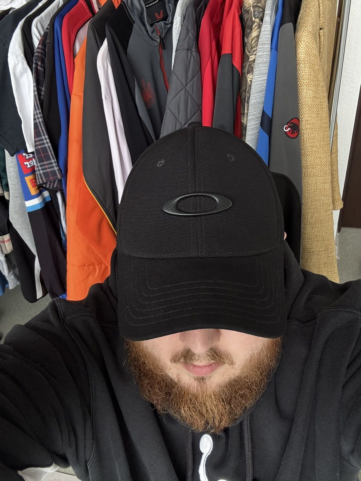 Oakley Vintage Oakley Carbon Plain Logo Flex Outdoor Cap Hat Size ONE SIZE - 3 Thumbnail