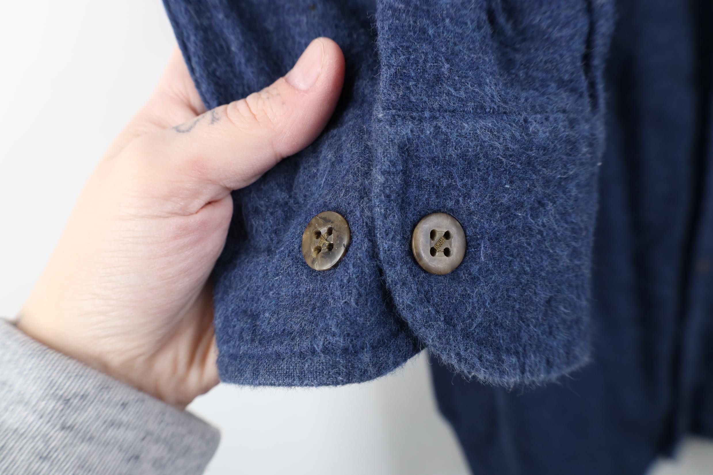 Vintage Vintage 90s Streetwear Cloth Collared Button Shirt Blue Size US M / EU 48-50 / 2 - 9 Thumbnail