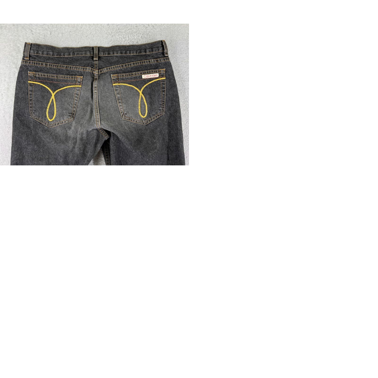 Calvin Klein Calvin Klein Jeans Women 11 Black Denim Boot Cut Low Rise Embroidered Size 32" / US 10 / IT 46 - 10 Thumbnail