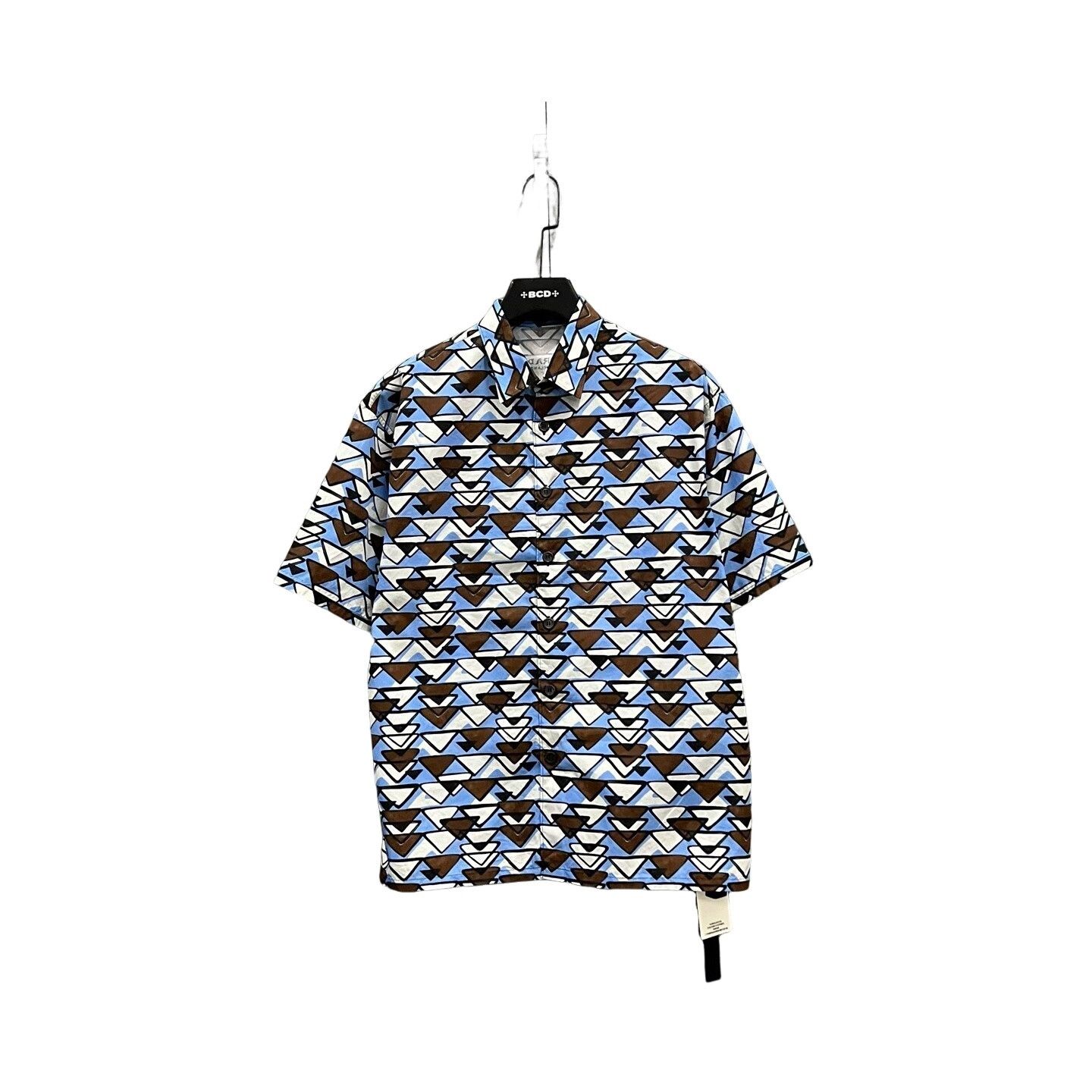 Prada Prada Triangle Print Short Sleeve Shirt Size L Size US L / EU 52-54 / 3 - 1 Thumbnail