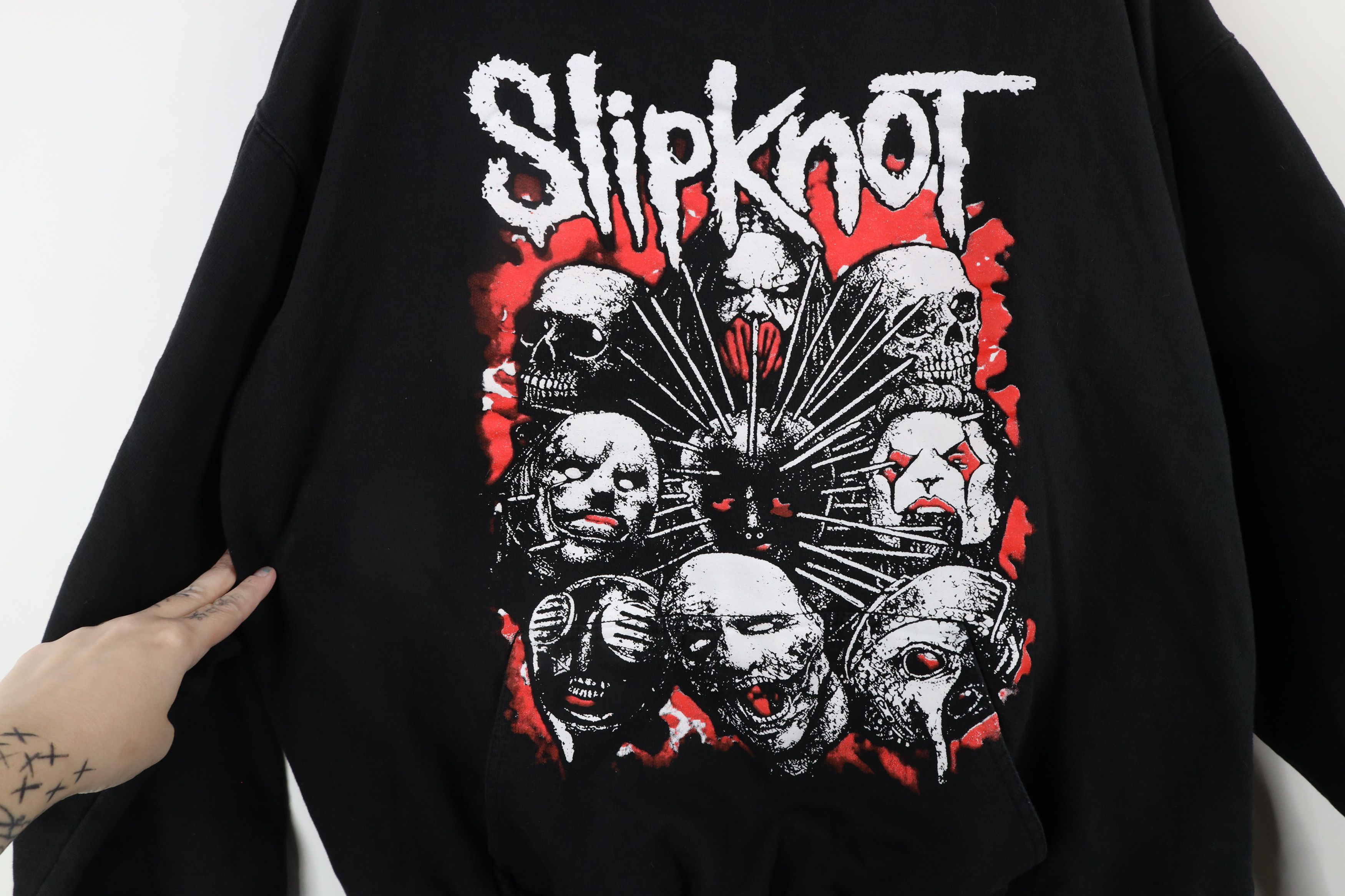 Vintage Vintage Spell Out Slipknot Band Hoodie Sweatshirt Black Size US L / EU 52-54 / 3 - 4 Thumbnail