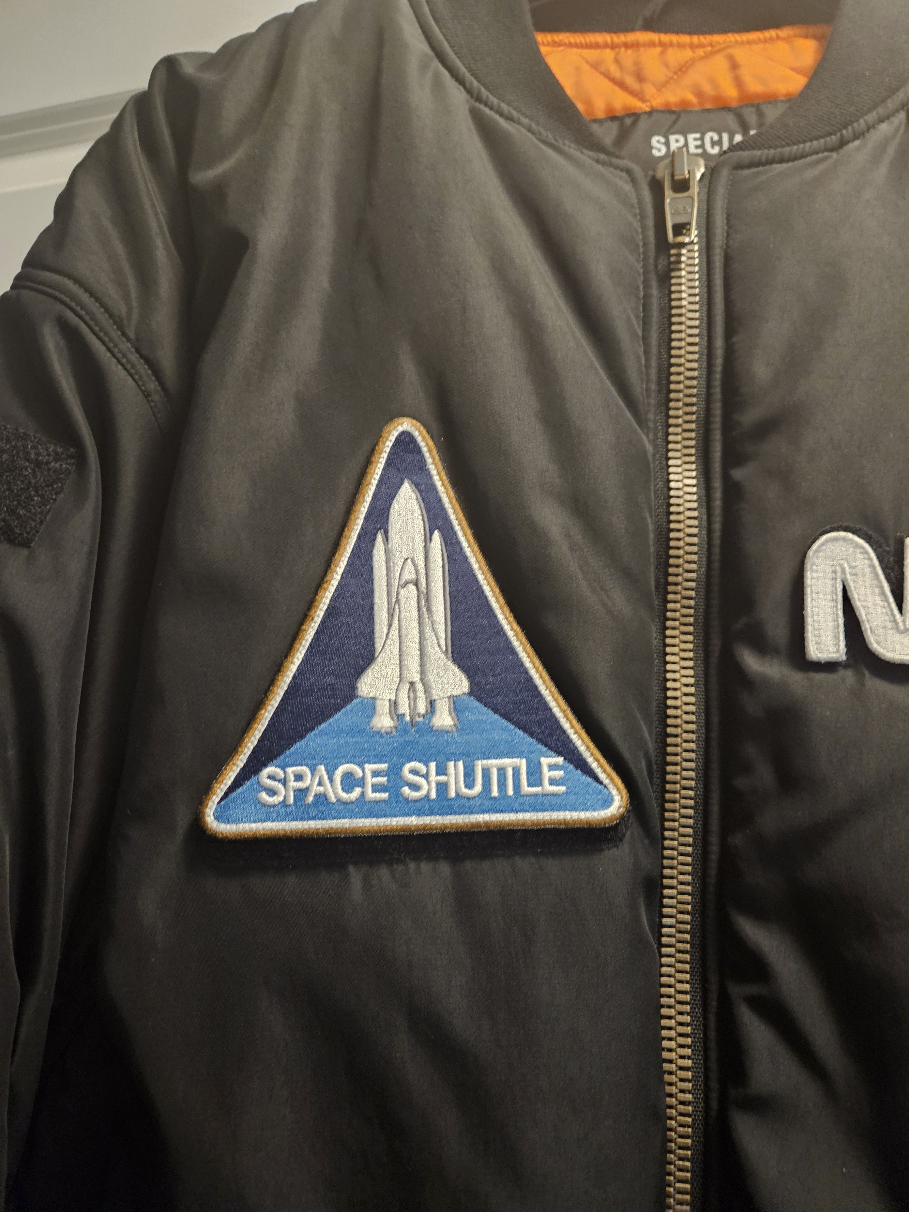 Balenciaga Multi Patch Black Nasa Plush Lined Bomber Jacket Size US M / EU 48-50 / 2 - 2 Thumbnail