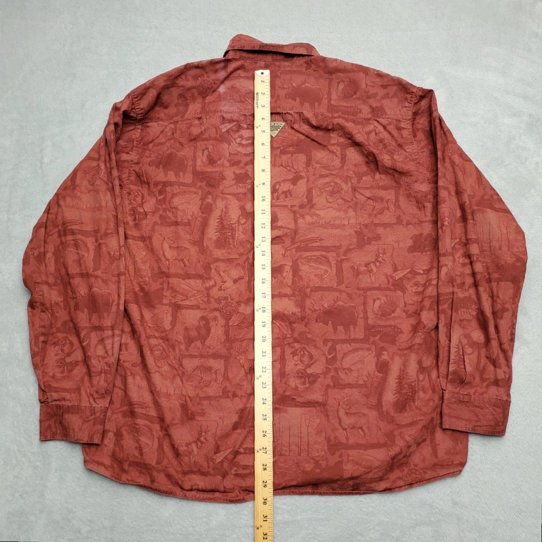 Vintage Columbia Shirt Mens XL Red Wildlife Big Game Hunt Outdoors Long Sleeve Button-Up Casual Outdoor Wear Tops Mens Size US XL / EU 56 / 4 - 7 Thumbnail