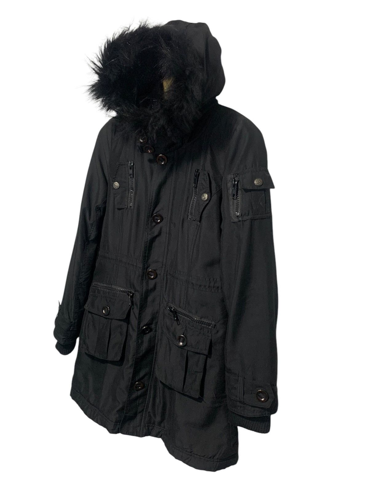 Alpha Industries × Vintage Alpha Industries raccoon fur cargo jacket punk LGB style Size US M / EU 48-50 / 2 - 2 Thumbnail