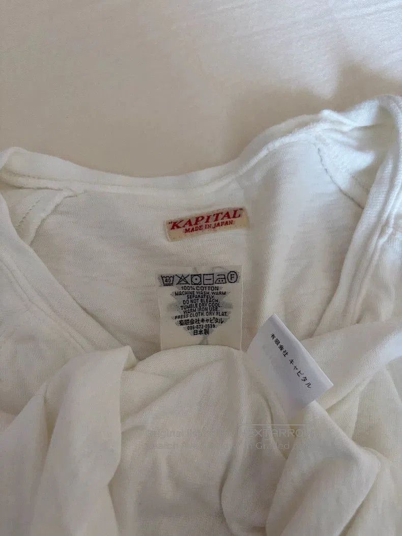 Kapital KAPITAL White Long Sleeve T-Shirt with Smiley Size US M / EU 48-50 / 2 - 6 Thumbnail