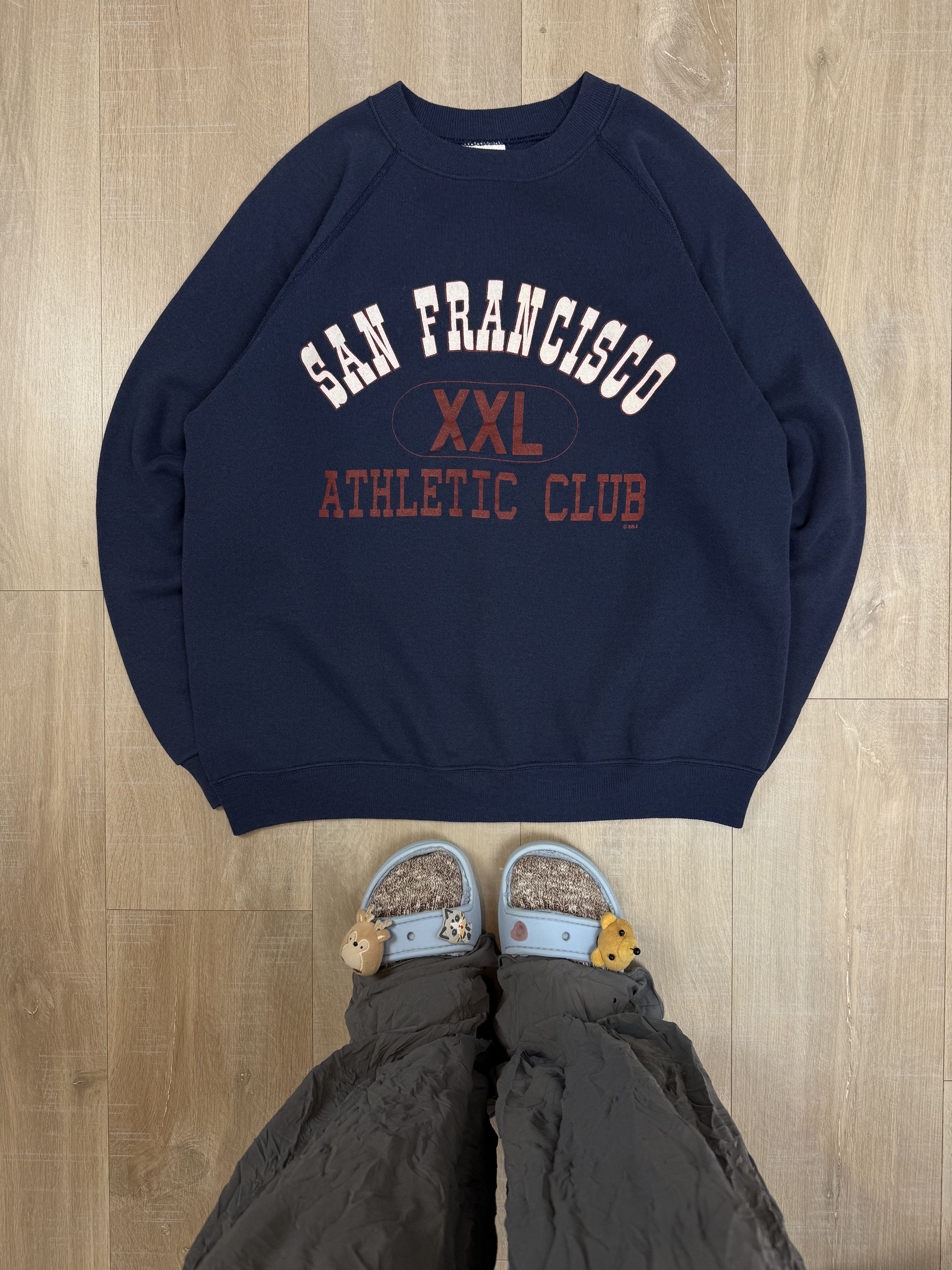 Hanes Vintage 90s San Francisco Athletic Club Sweatshirt Made USA Size L / US 10 / IT 46 - 1 Thumbnail