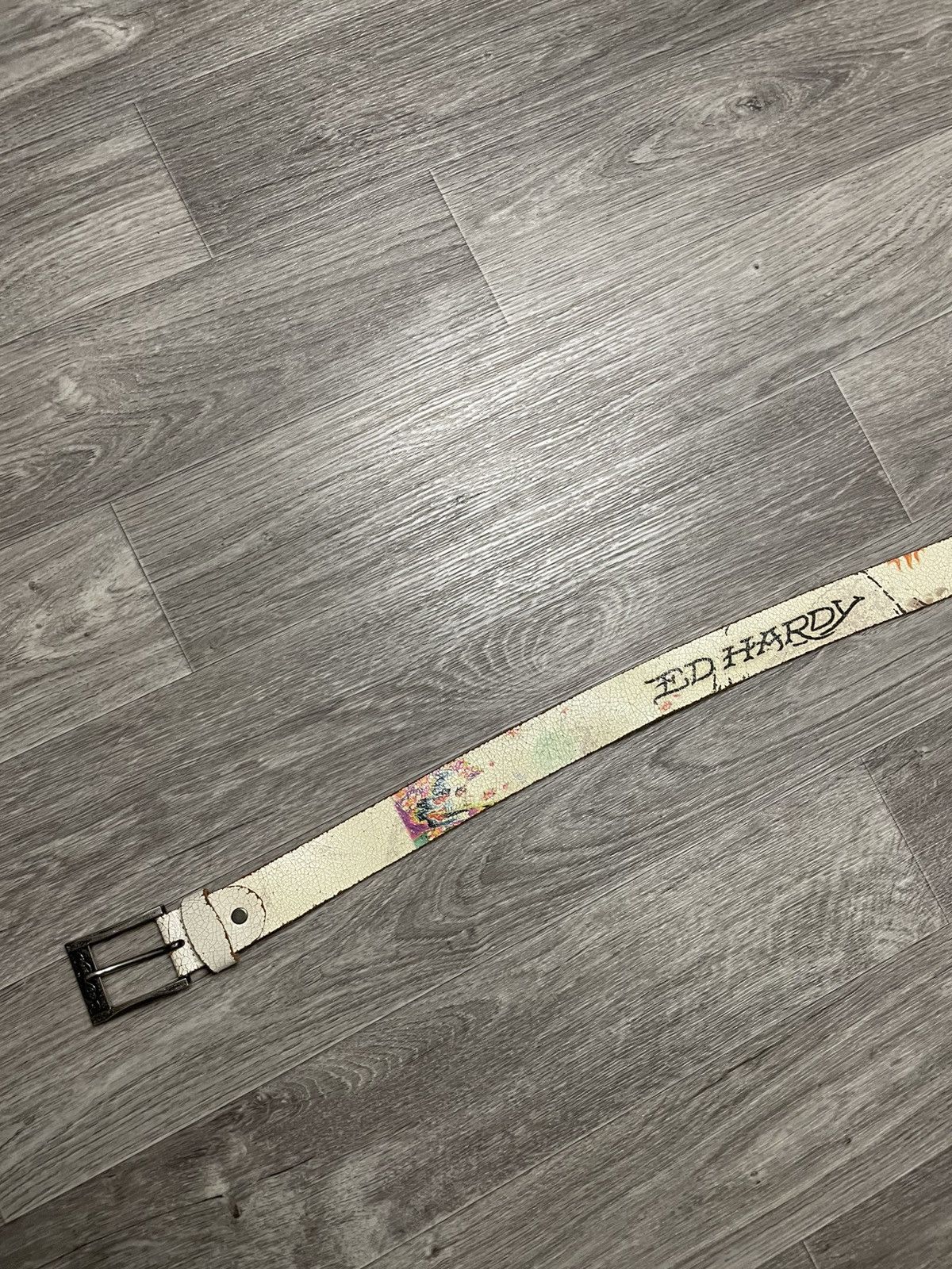 Ed Hardy Vintage Ed Hardy Tattoo Graphic Leather Belt Y2K Size ONE SIZE - 19 Thumbnail