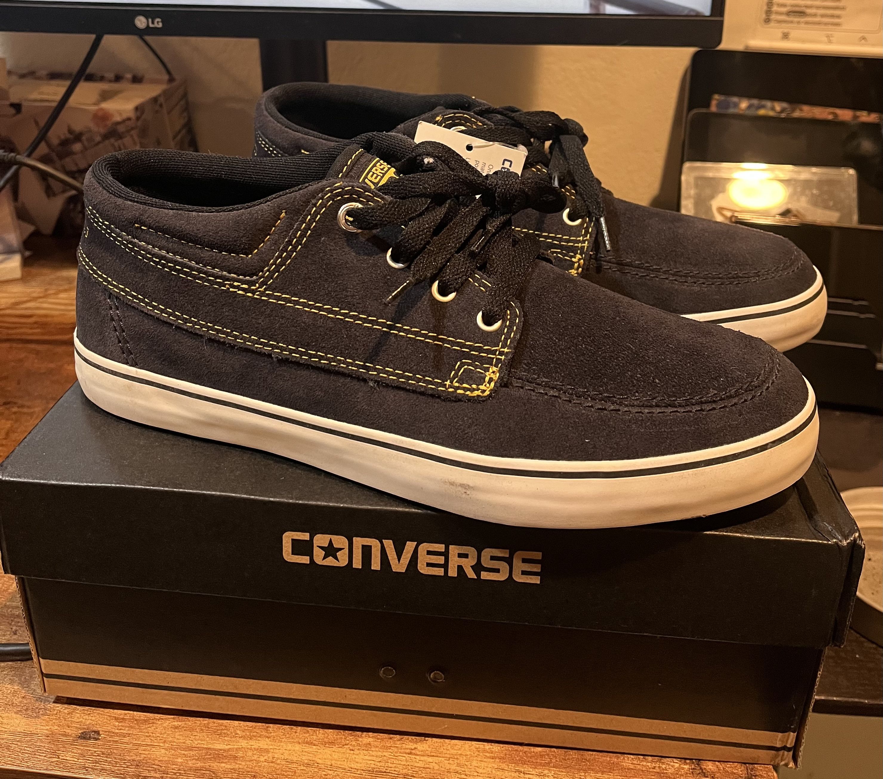 Converse Cons Sea Star LS Mid Mens Sz 9 Womens Sz 10.5 Black Skate Sneaker Shoe Converse Converse Cons Sea Star LS Mid Men 10.5  main image 3