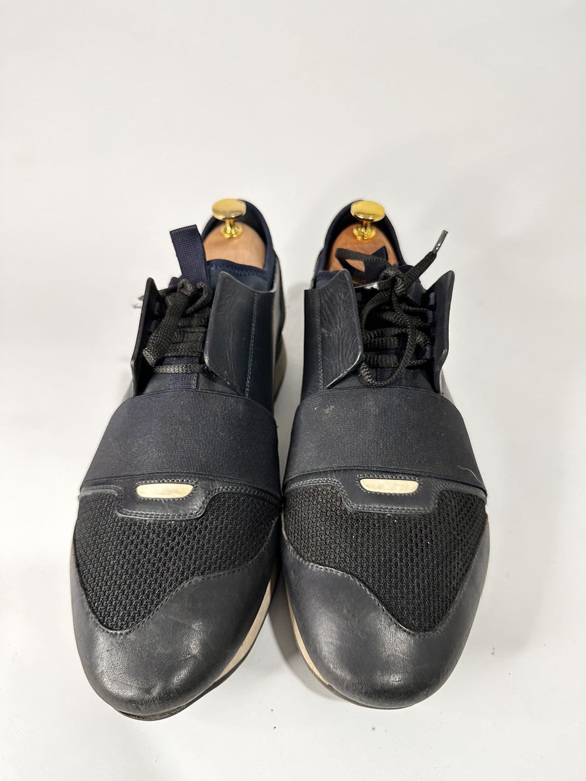 Balenciaga Balenciaga Leather and Mesh Race Runners Mens Sneakers. Size US 11 / EU 44 - 3 Thumbnail
