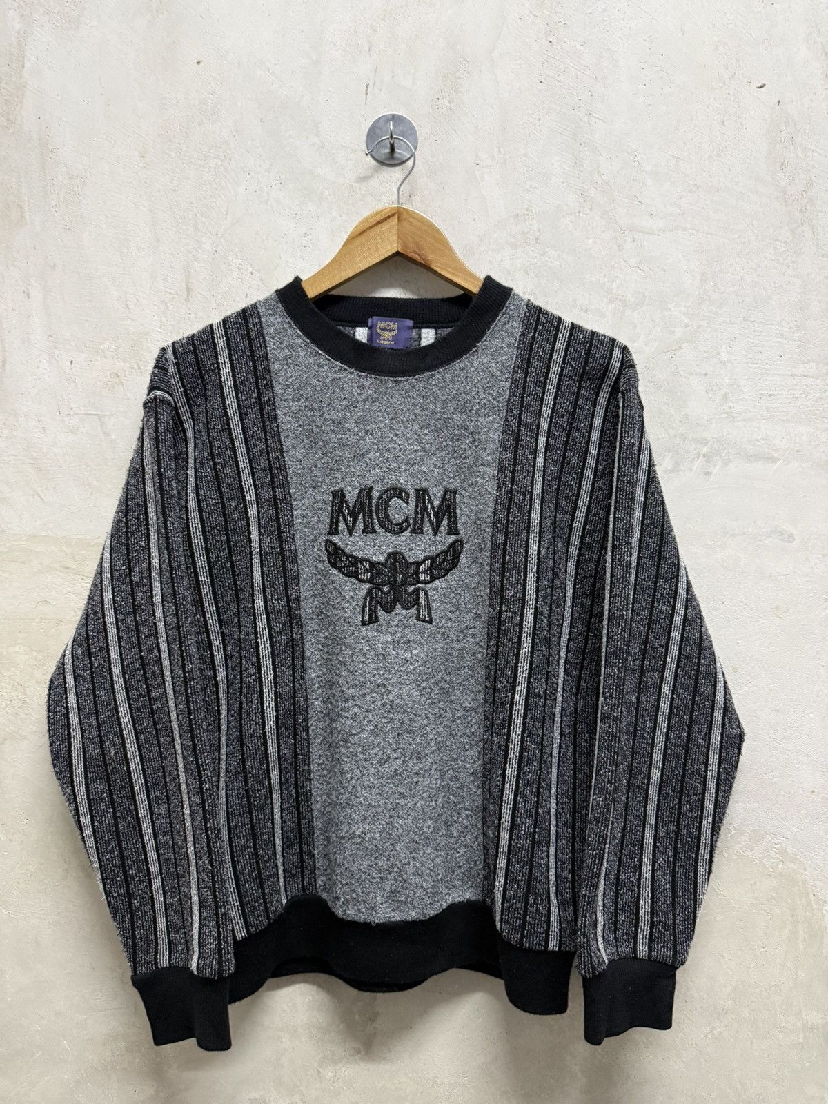 MCM Vintage MCM Legere Stripe Knit Sweatshirt Size US M / EU 48-50 / 2 - 1 Thumbnail