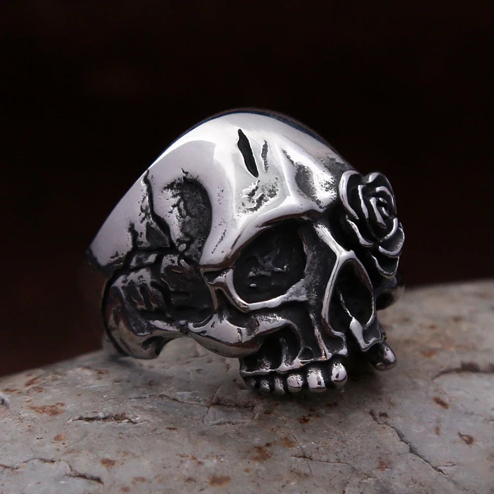 Japanese Brand × Jewelry × Vintage Gothic Biker Unique Carving Ring Size ONE SIZE - 2 Thumbnail