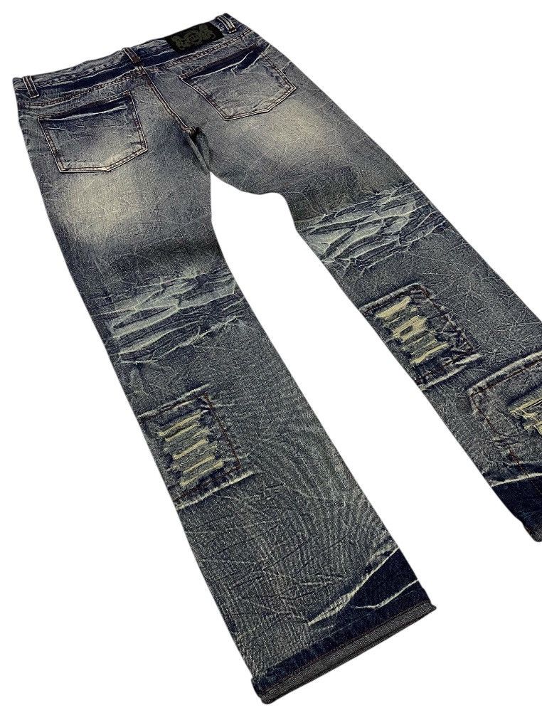 If Six Was Nine × Japanese Brand × LOWBOX LowBox Ripped Distressed Denim Punk Rock Undercover Inspired Size US 32 / EU 48 - 23 Thumbnail