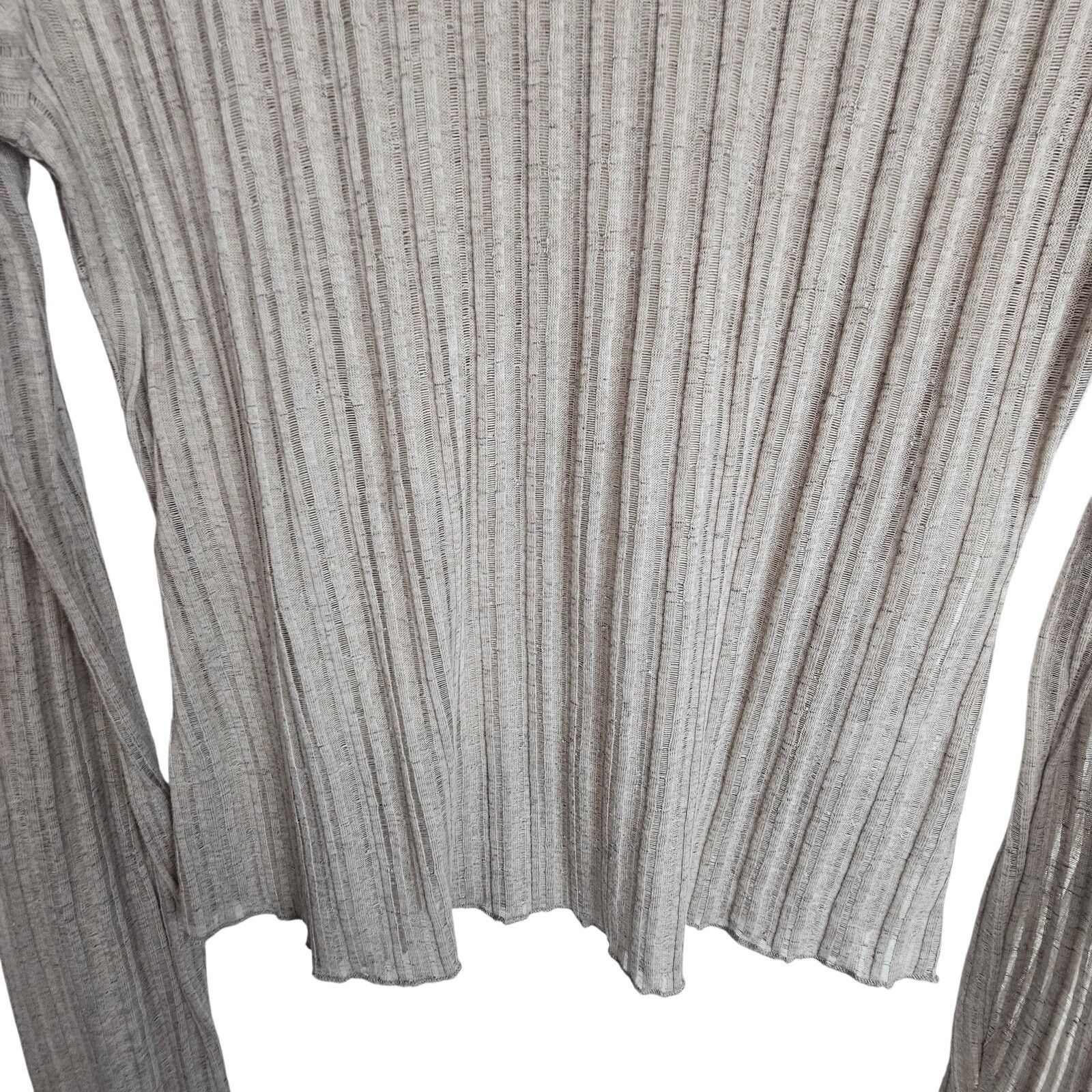 Naturalizer Natural Life Womens Pearl Knit Layering Top XL Ribbed Sheer Size XL / US 12-14 / IT 48-50 - 3 Thumbnail