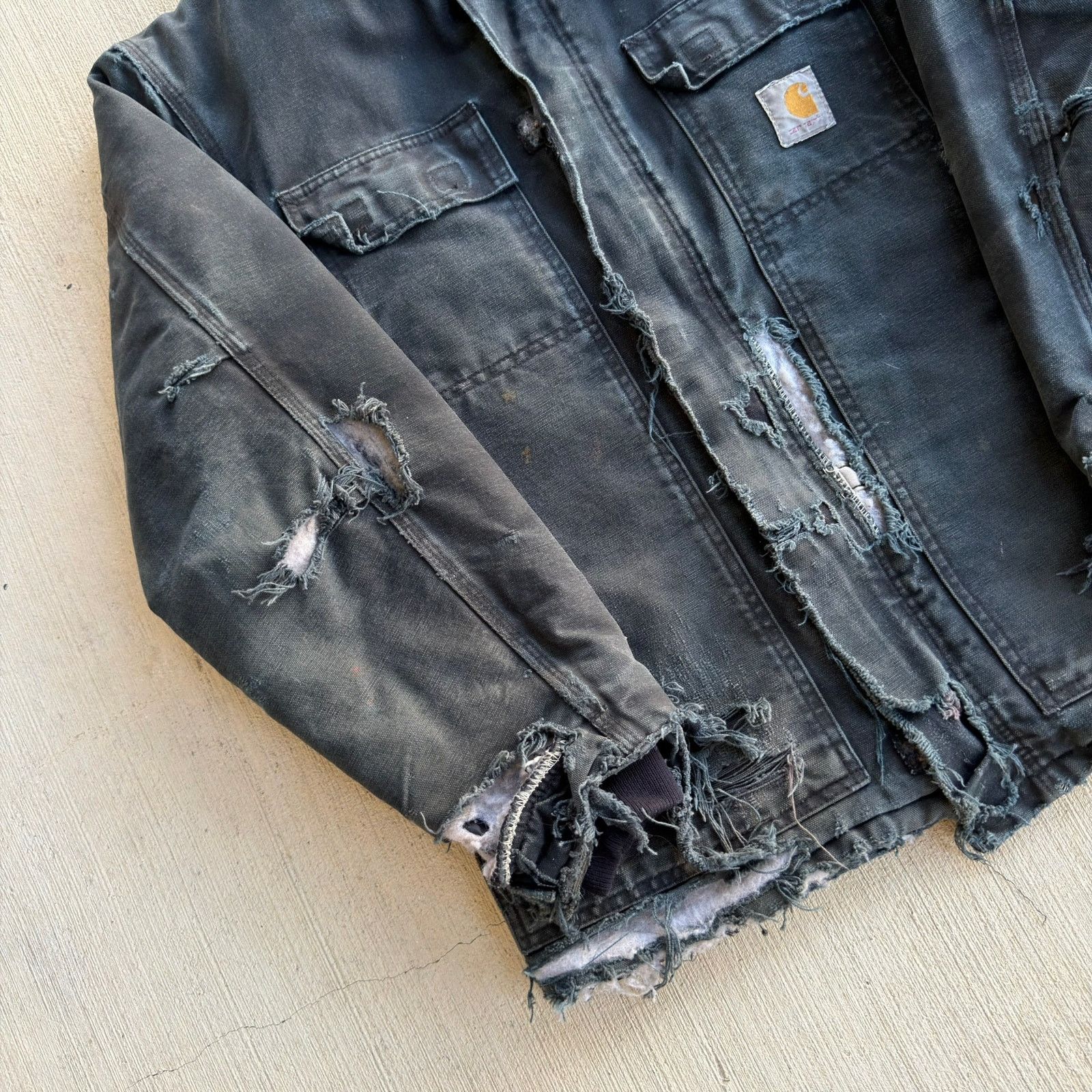 Carhartt × Vintage Carhartt C03 faded black arctic work wear jacket Size US M / EU 48-50 / 2 - 3 Thumbnail