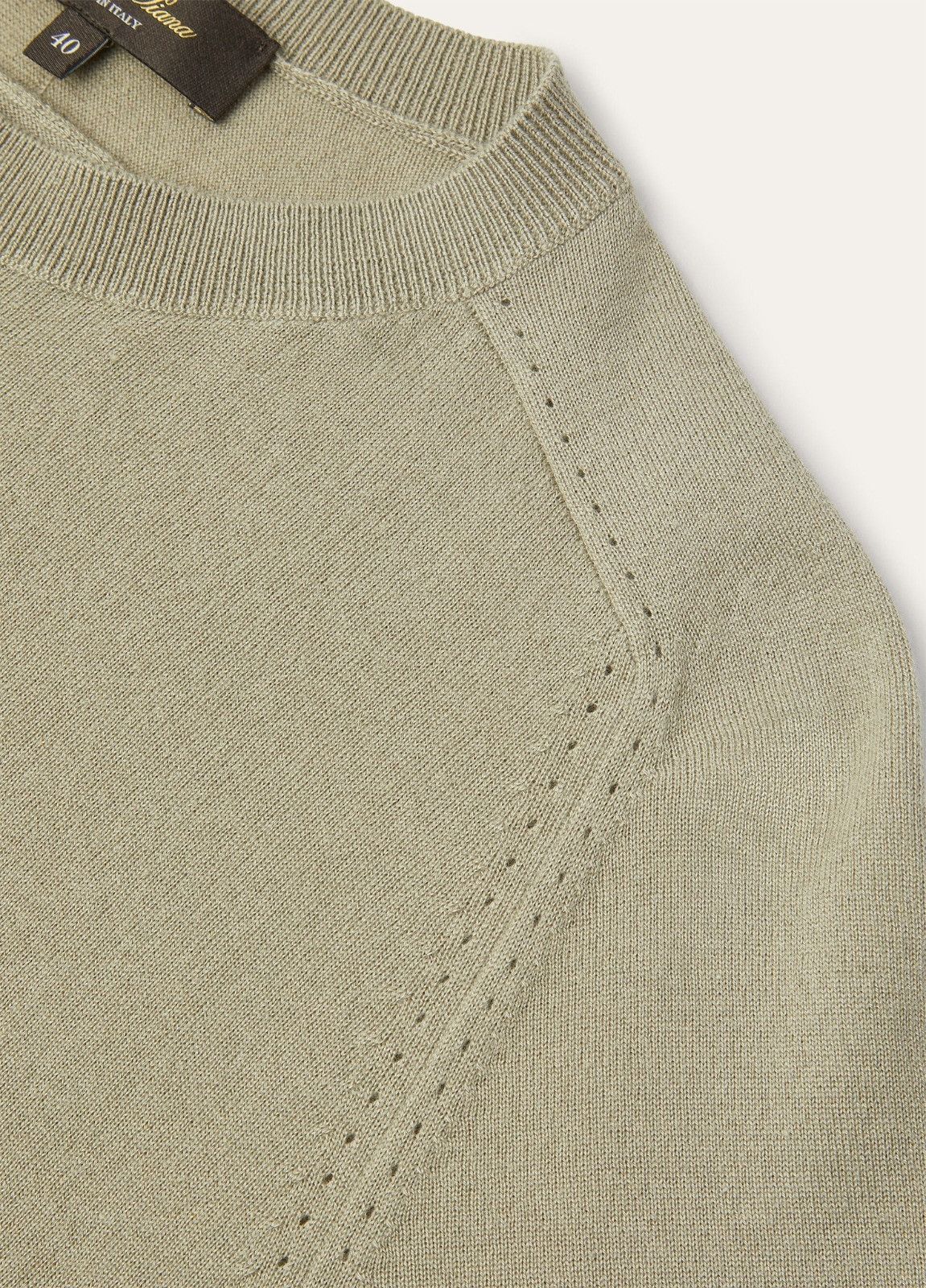 Loro Piana o1srvl11e0526 FAM9050 Piuma Crewneck Sweater Light Green Size M / US 6-8 / IT 42-44 - 2 Thumbnail
