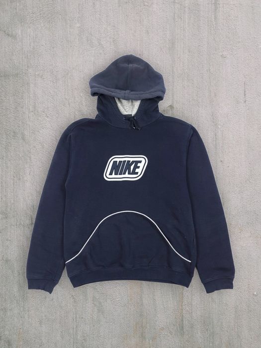 Vintage navy nike hoodie hot sale