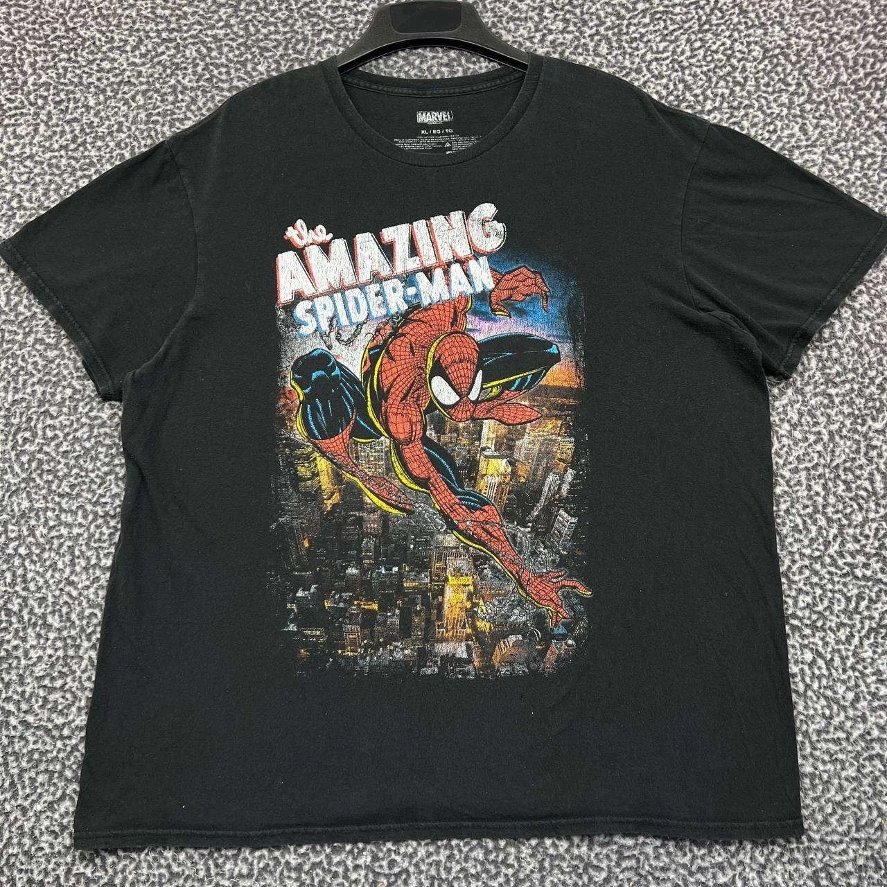 Marvel Comics The Amazing Spiderman Marvel Shirt Men XL Crew Neck Cotton Size US XL / EU 56 / 4 - 1 Thumbnail