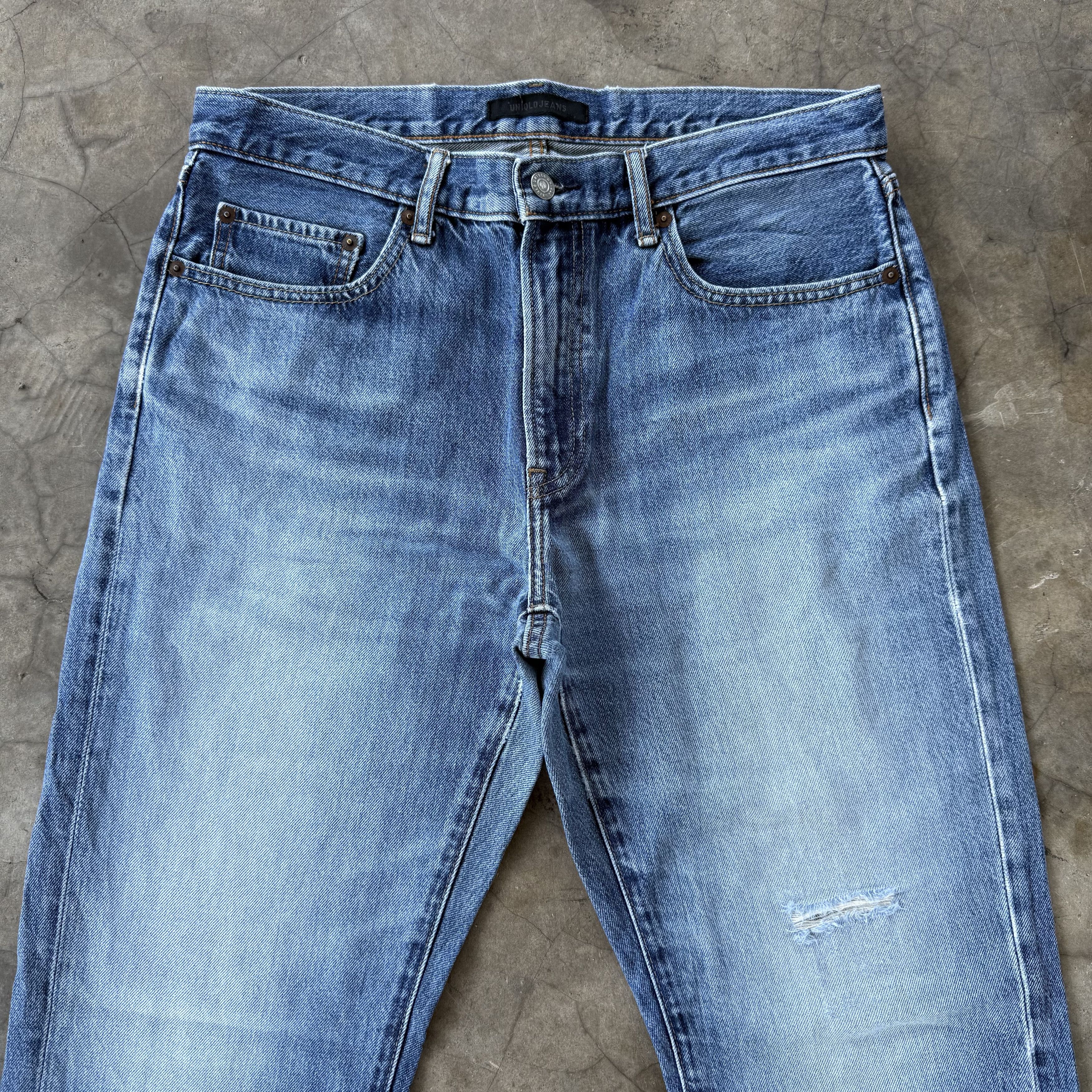 Jean Vintage Japanese Faded Stone Wash Denim Jean W34 Size US 34 / EU 50 - 2 Thumbnail