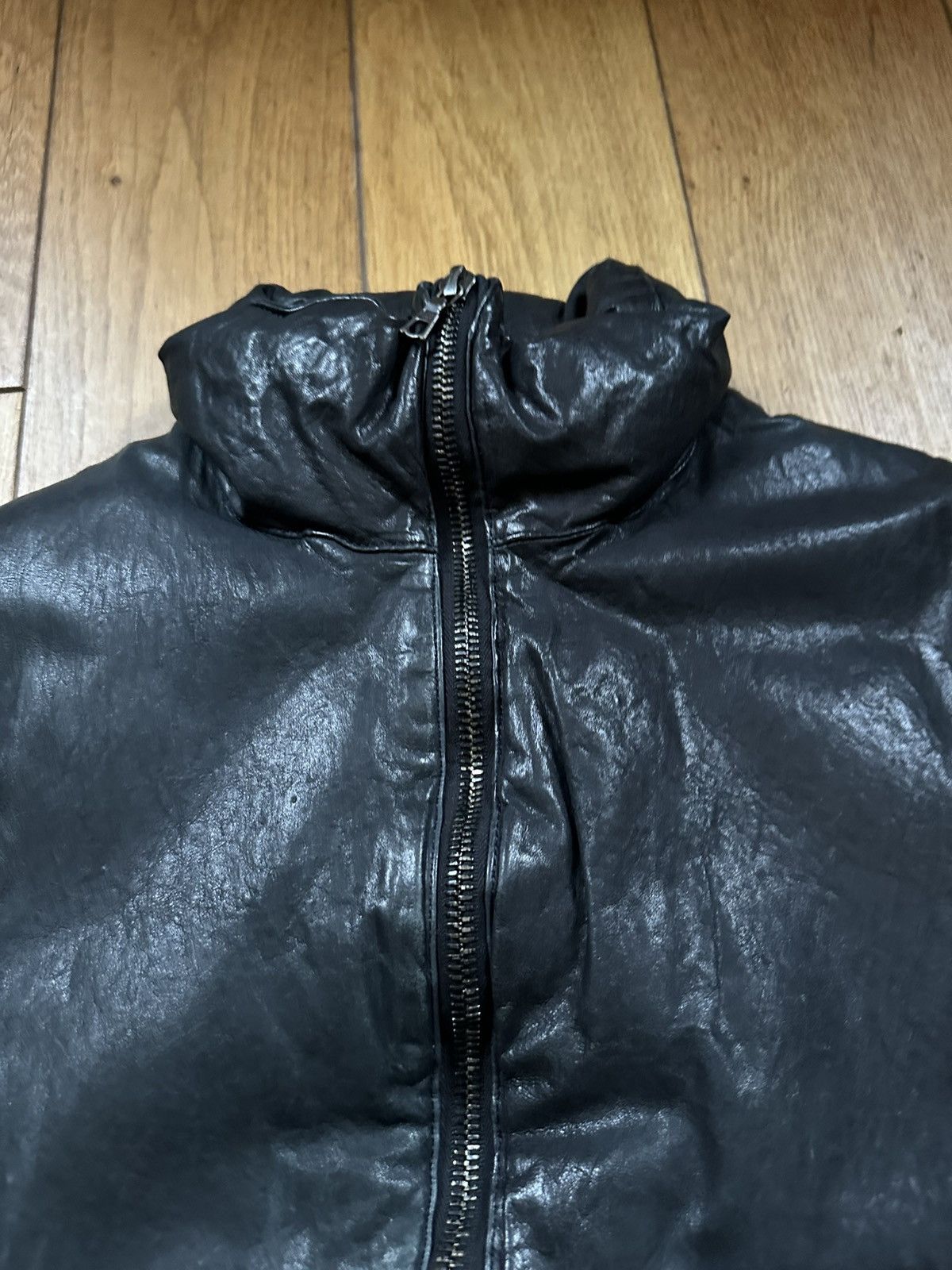 Isamu Katayama Backlash Metallic Navy Leather Down Vest JP 2 Fits US S Size US S / EU 44-46 / 1 - 9 Thumbnail