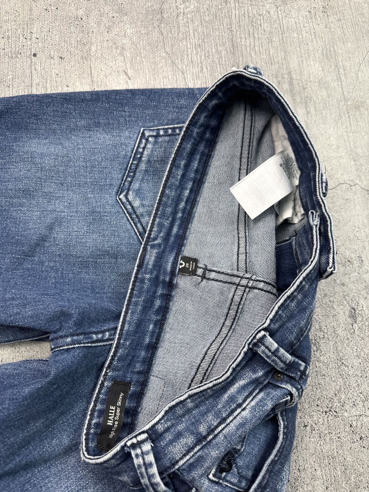 True Religion Vintage True Religion Skinny Big T Red Stitch Denim Jeans 28 Size US 28 / EU 44 - 5 Thumbnail